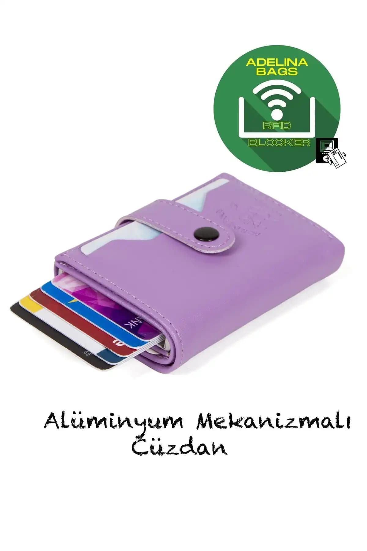 Newish Adelina Lila Nova ve Timsah Desenli Kartlık Cüzdan Karşılaştırması 1