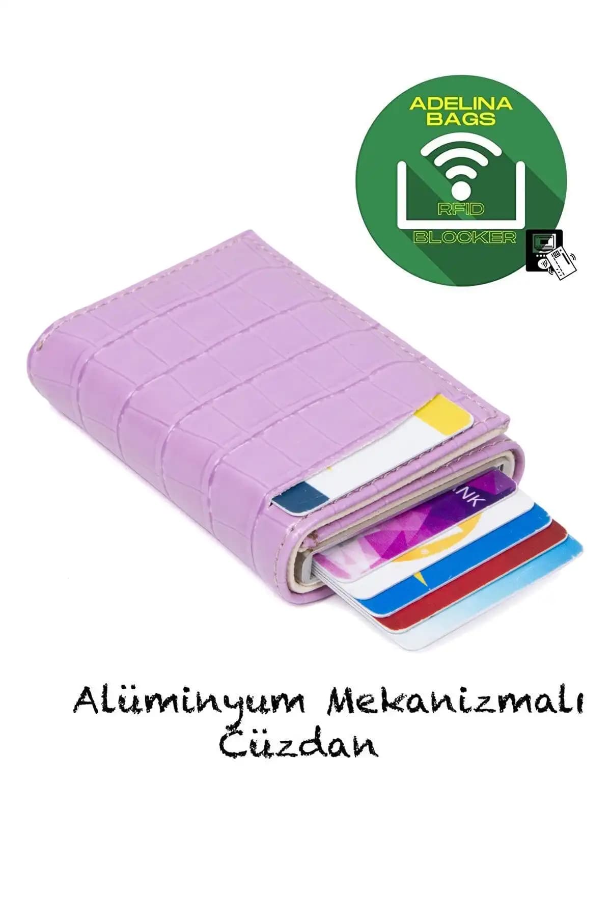 Newish Adelina Lila Nova ve Timsah Desenli Kartlık Cüzdan Karşılaştırması 2