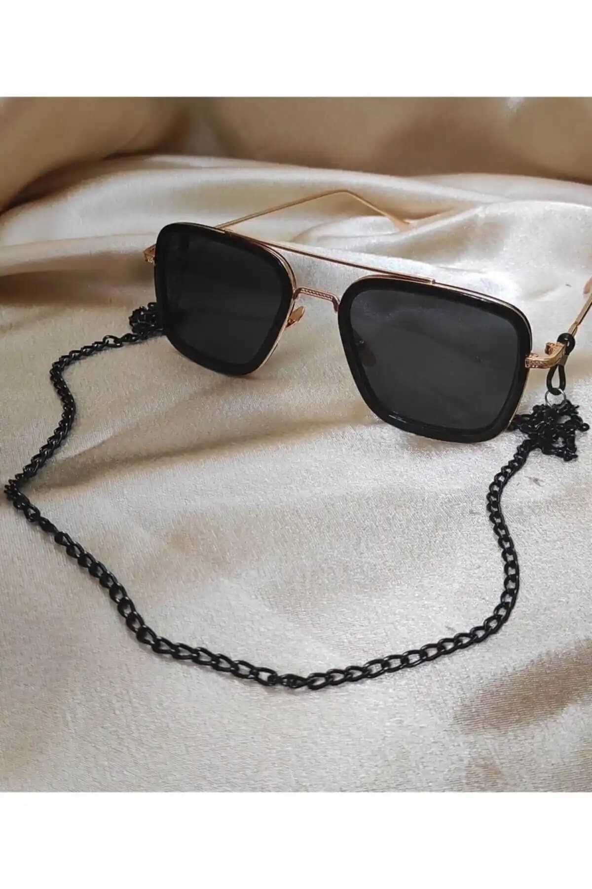 NİMBO Kadın Siyah Gözlük Zinciri ve Güneş Gözlüğü Aksesuarı - Şık ve Fonksiyonel Tasarım