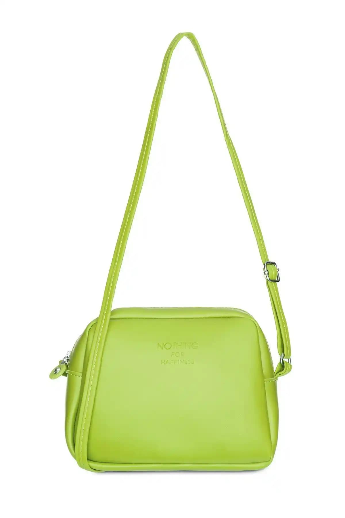 Nothing Kadın Mini Urban Çapraz Askılı Fermuarlı Vegan Deri Çanta Günlük Şıklık ve Fonksiyonellik