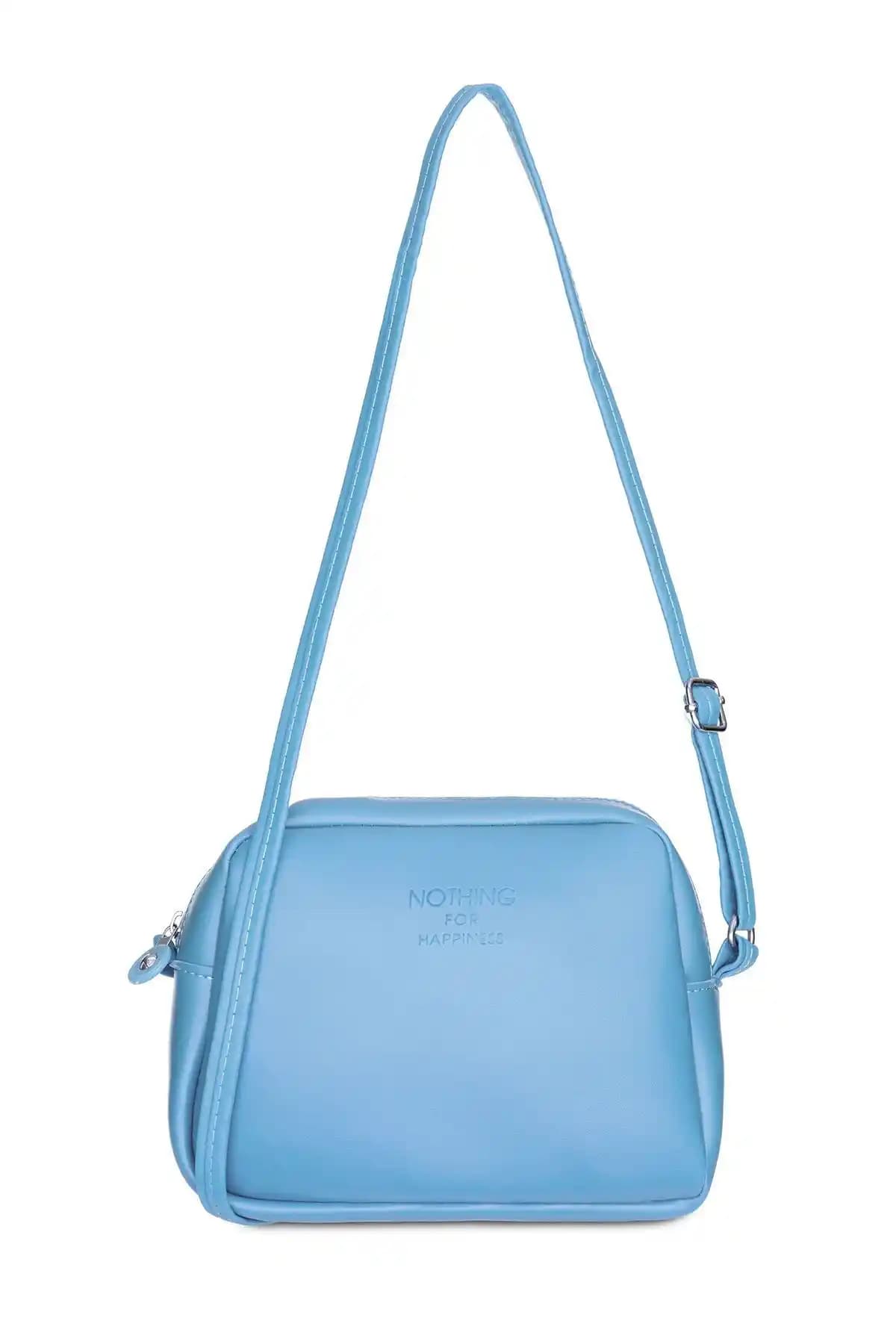 Nothing Mini Urban Çapraz Askılı Fermuarlı Vegan Deri El Çantası Kadınlar İçin
