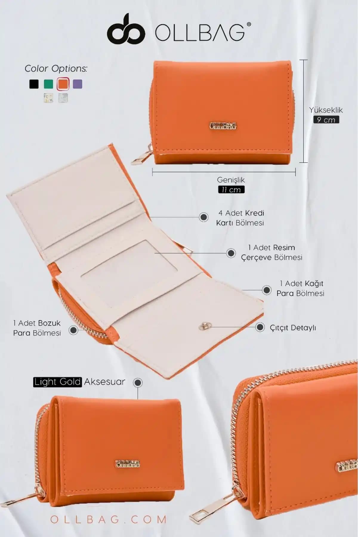 OLL BAG OL-1059 ve Womancraft Kadın Cüzdanlarının Karşılaştırması