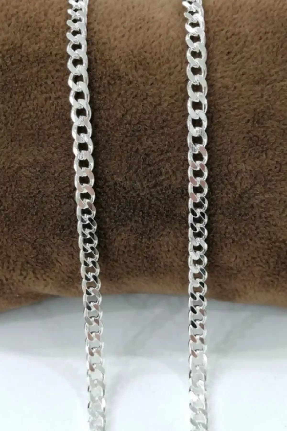 Omar Silver Unisex Gurmet Gümüş Zincir 3,6 mm Kaliteli ve Şık Tasarım