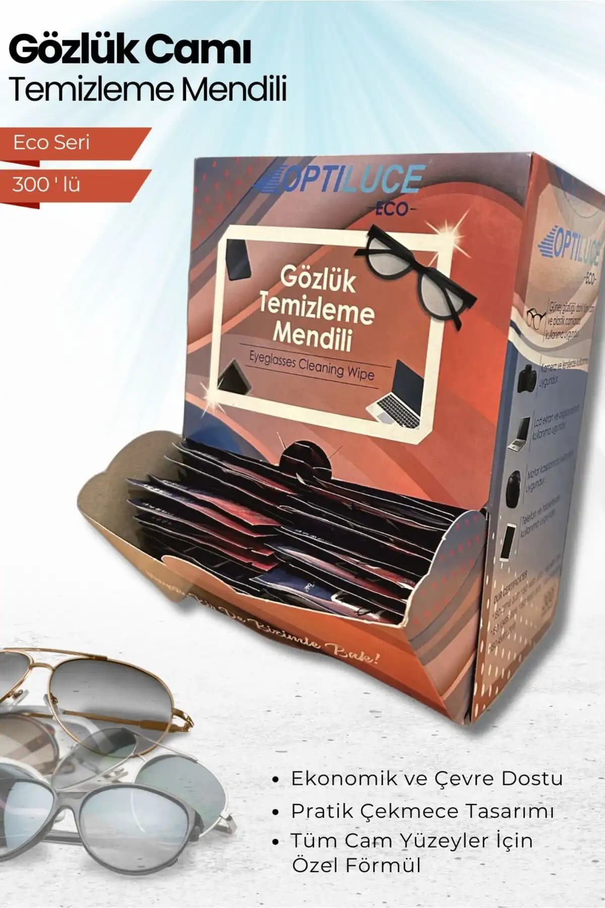 Optiluce 300'lü Gözlük Temizleme Mendilleri: Pratik ve Ekonomik Temizlik Çözümü