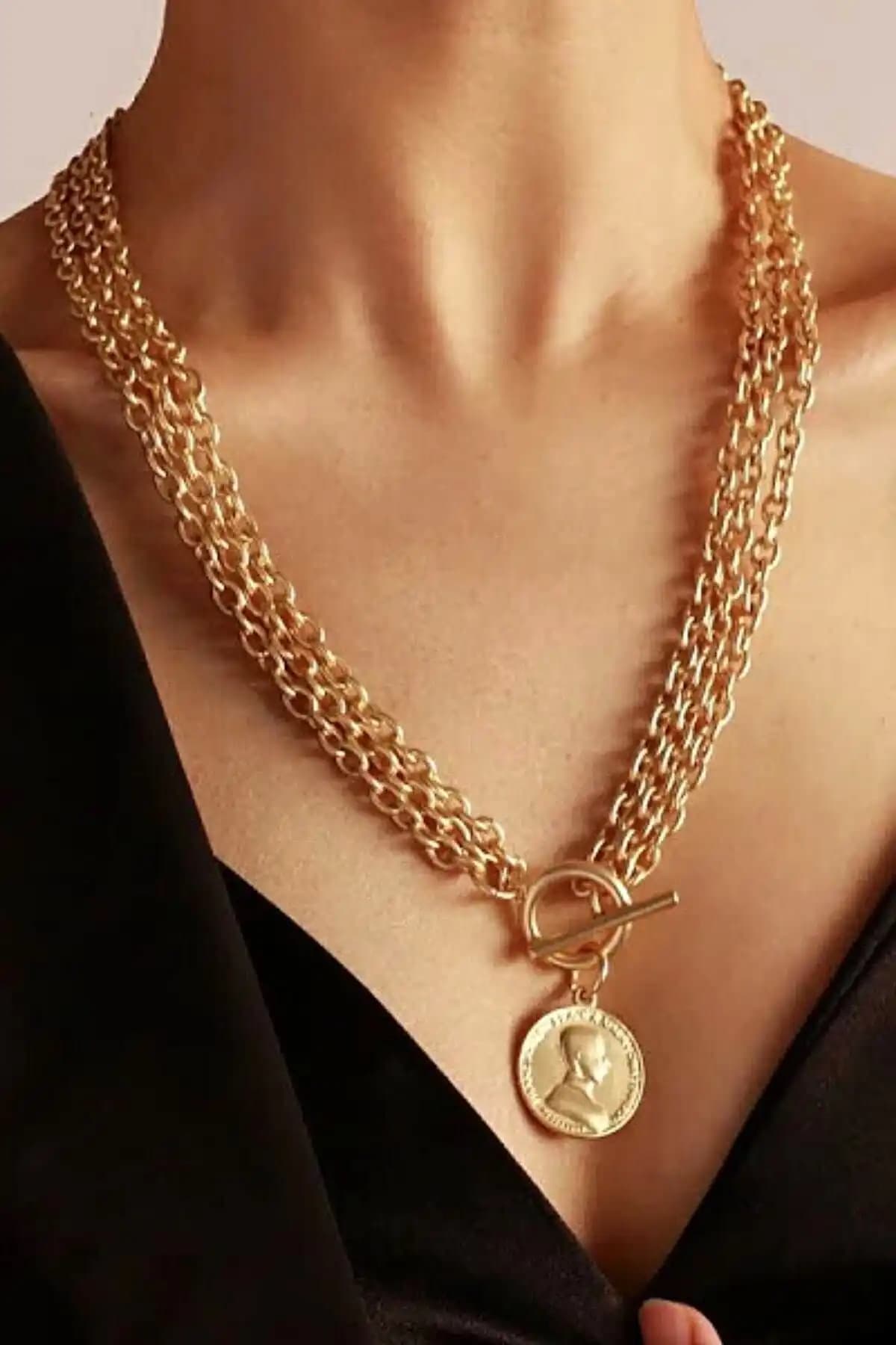 PETEK AKSESUAR Gold Kaplama Zincir Madalyon Bileklik ve Kolye Karşılaştırması 2