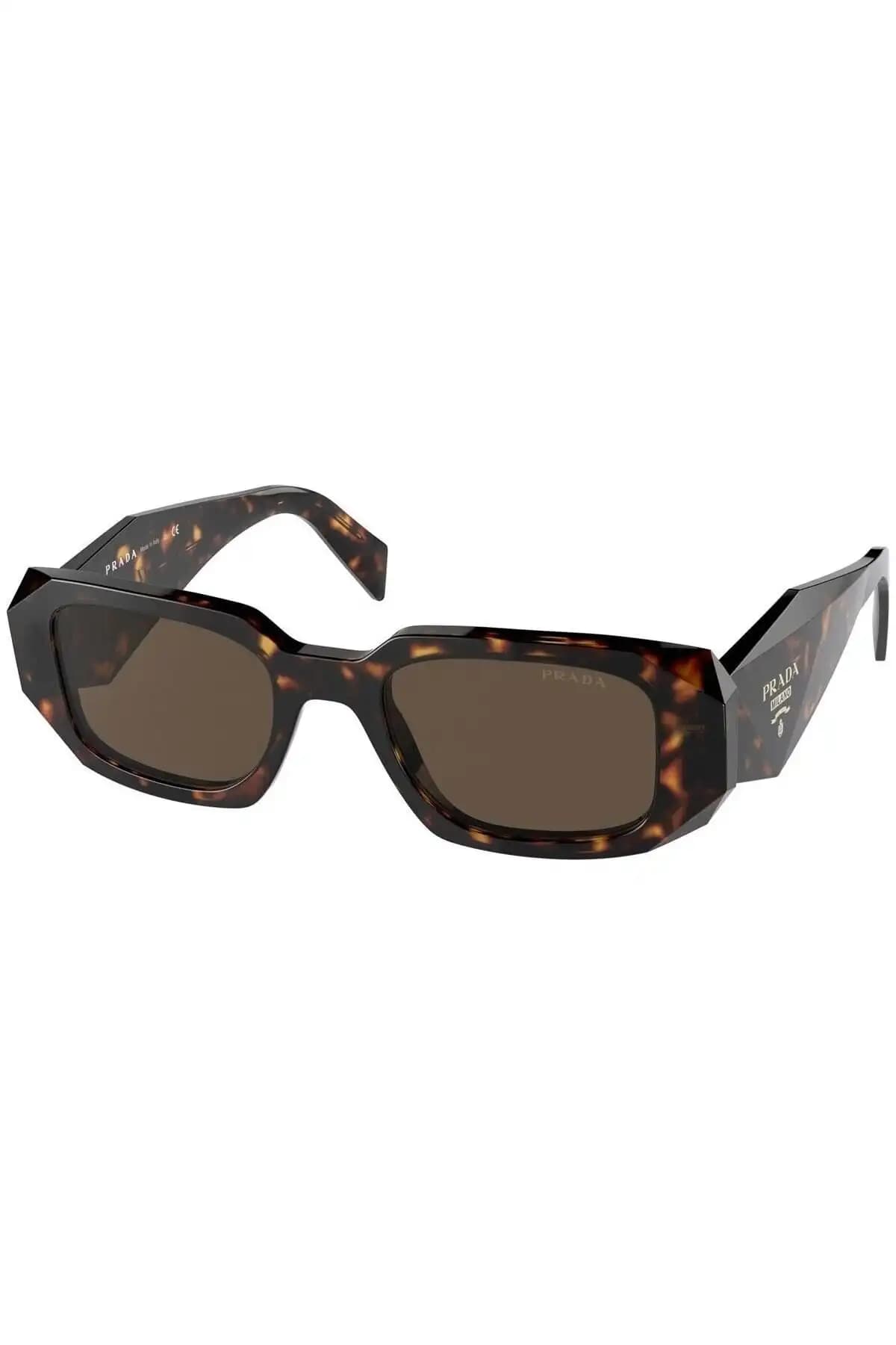 Prada Pr17ws 2au8c1 49 Kadın Leopar Desenli Polarize Güneş Gözlüğü