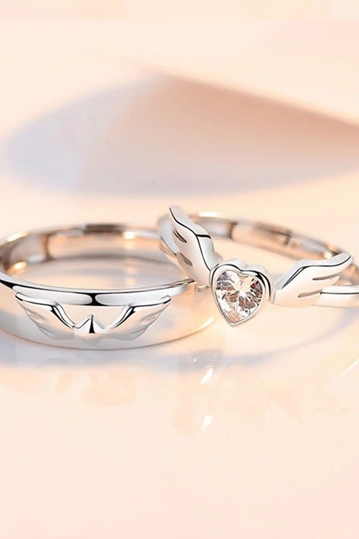 Sahira Jewelry Melek Motifli Gümüş Kaplama Çift Alyans Yüzükleri İncelemesi ve Özellikleri