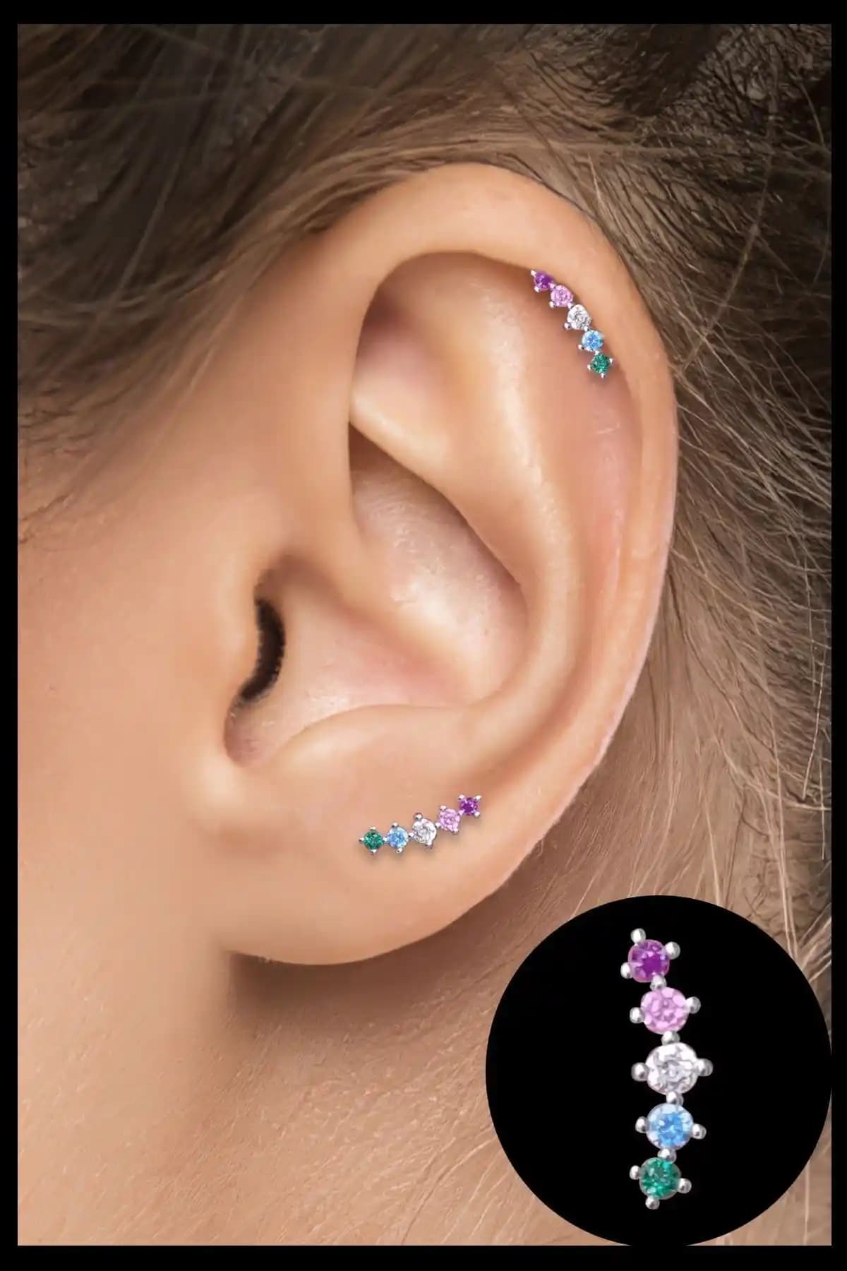 Salyangoz Şirketi Cerrahi Çelik Kulak Piercingleri Estetik ve Güvenilir Seçenekler