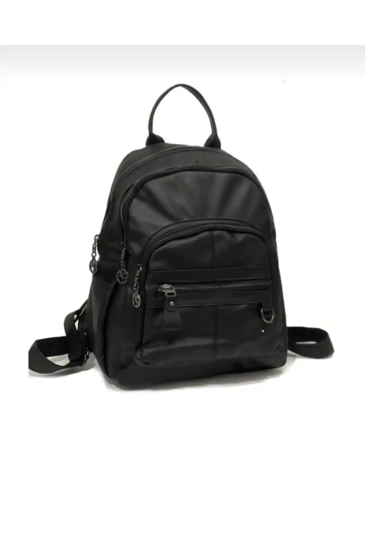 Samilon Kadın Siyah Çok Gözlü Sırt Çantası: Şık ve İşlevsel Günlük Kullanım İçin