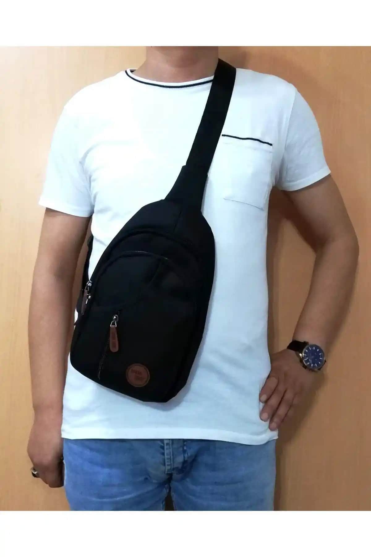 SEVENTEEN Seven Teen 3474 Siyah Çok Gözlü Askılı Çanta Günlük Kullanım İçin Uygun