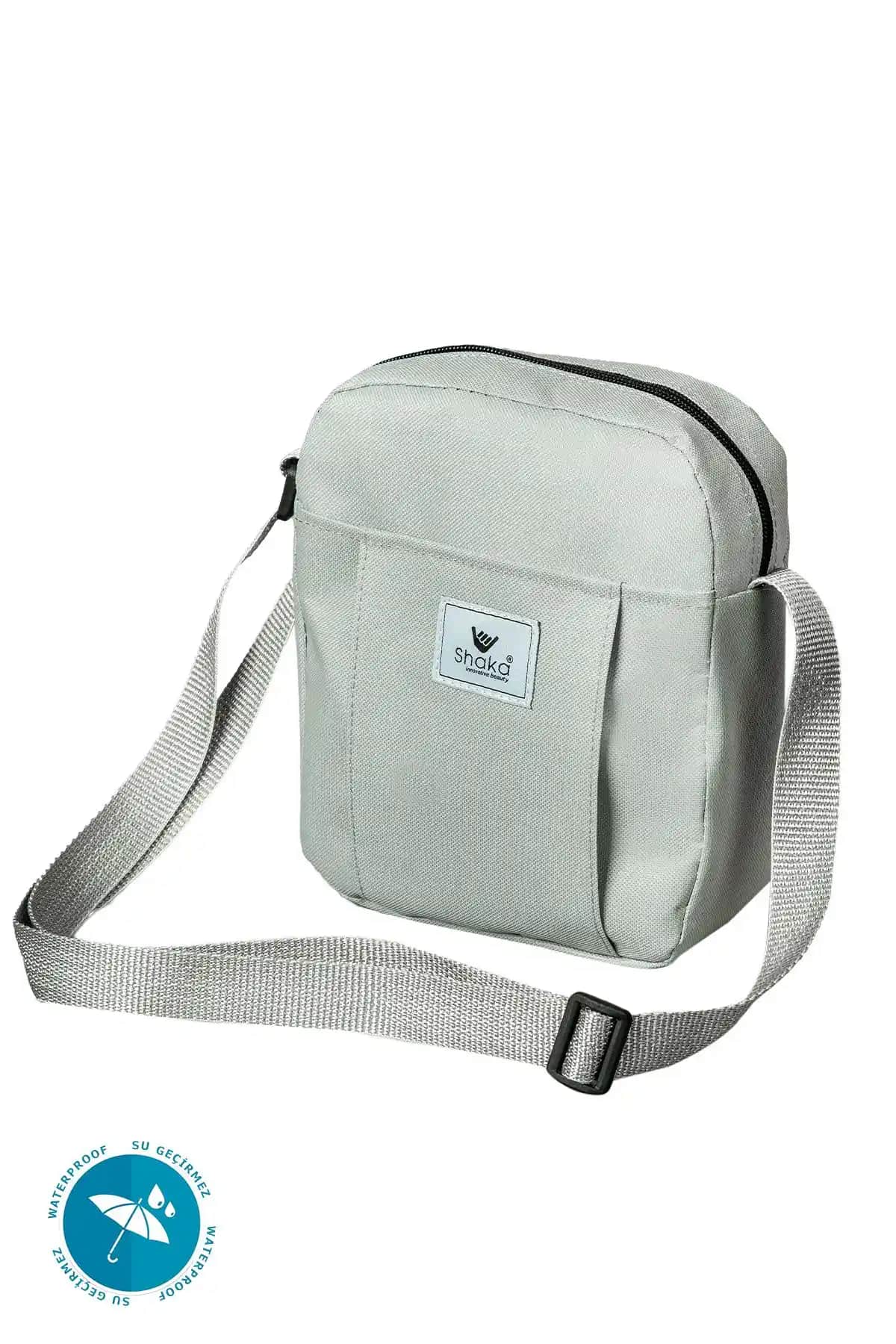 Shaka Gri U9 2 Bölmeli Su Geçirmez Kadın Omuz Çantası - Günlük ve Şık Kullanım