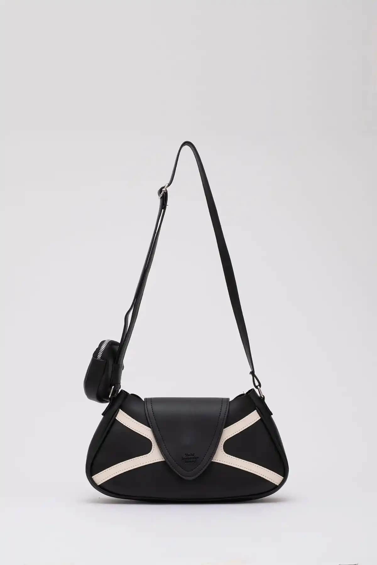 Shaka Siyah ve Krem Renkli Çok Yönlü Şık Günlük ve Davet Çantası Ürün Özellikleri