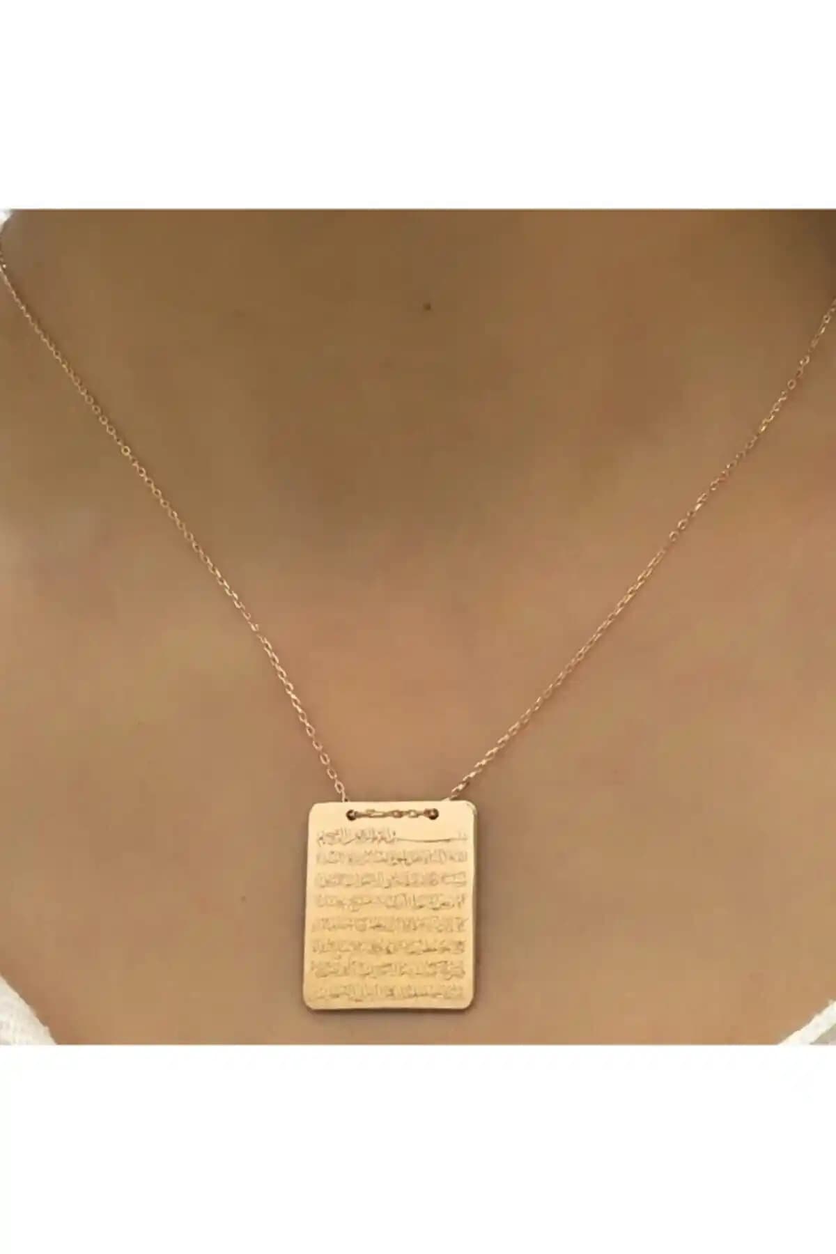 SİLVEROFMATMAZEL Ayetel Kürsi ve Nazar Dualı Kalın Plaka Kolye İncelemesi