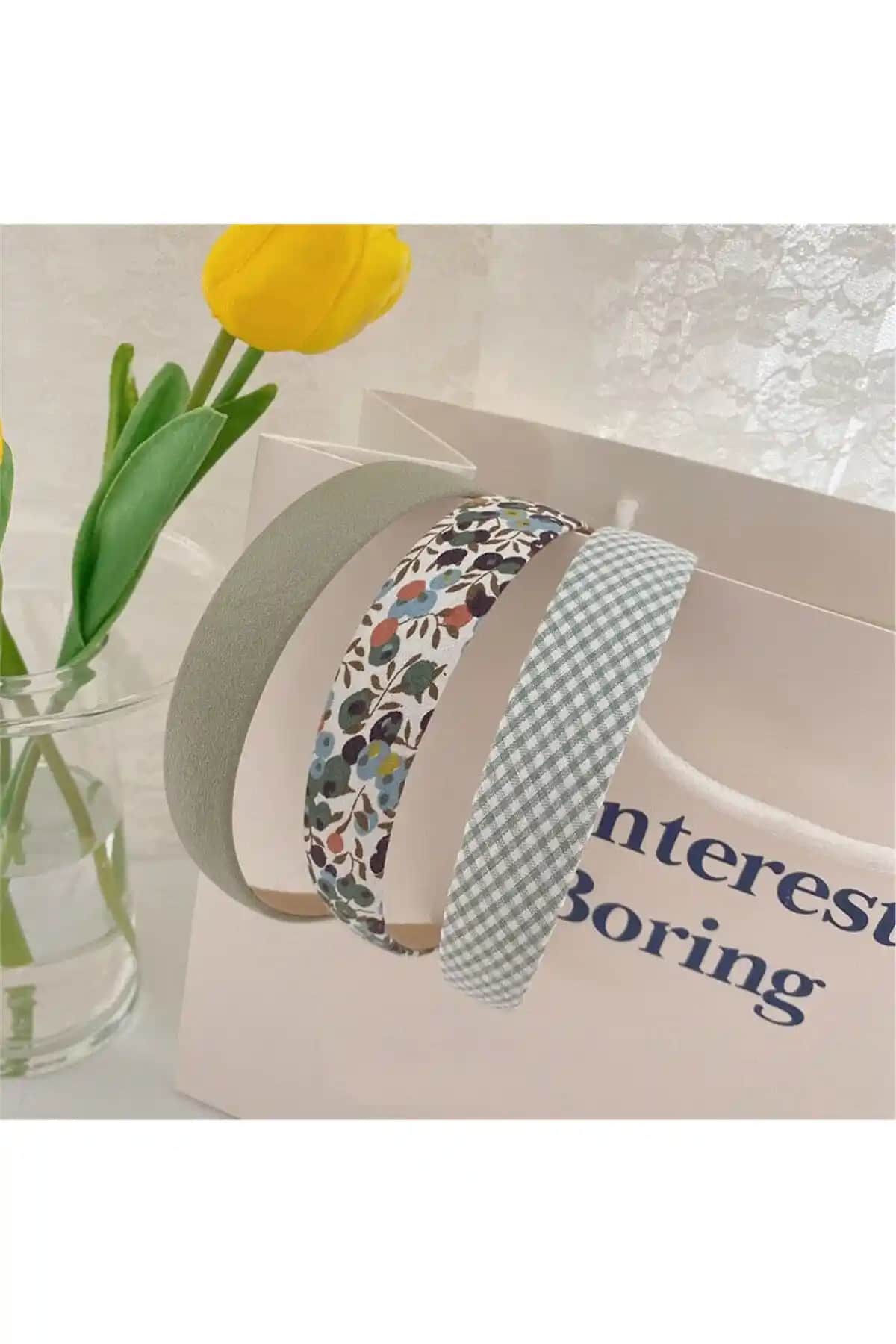 So Much Accessories 3'lü Taç Saç Bandı Seti Yeşil Kadın Aksesuarları Günlük ve Özel Kullanım