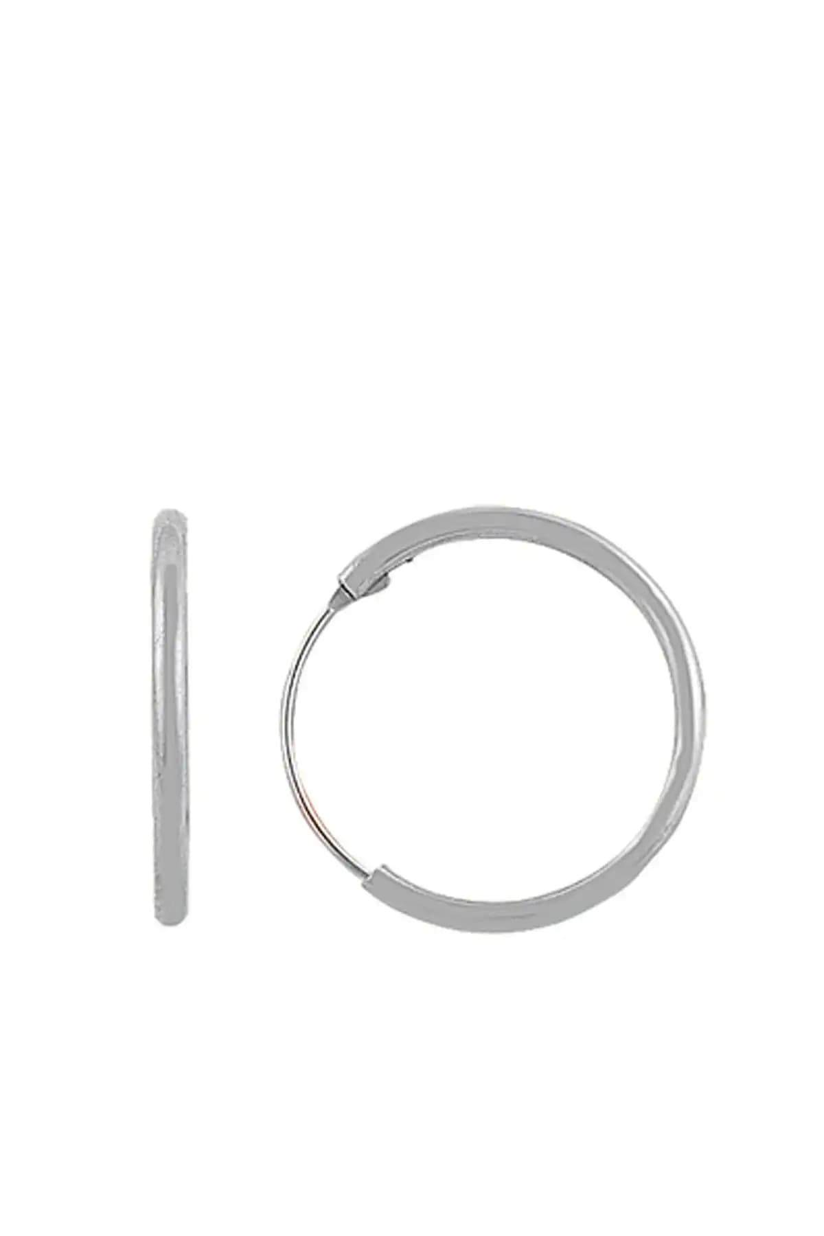 Söğütlü Silver Gümüş Halka Küpe Karşılaştırması 14 mm ve 18 mm Boyut Seçenekleri 1