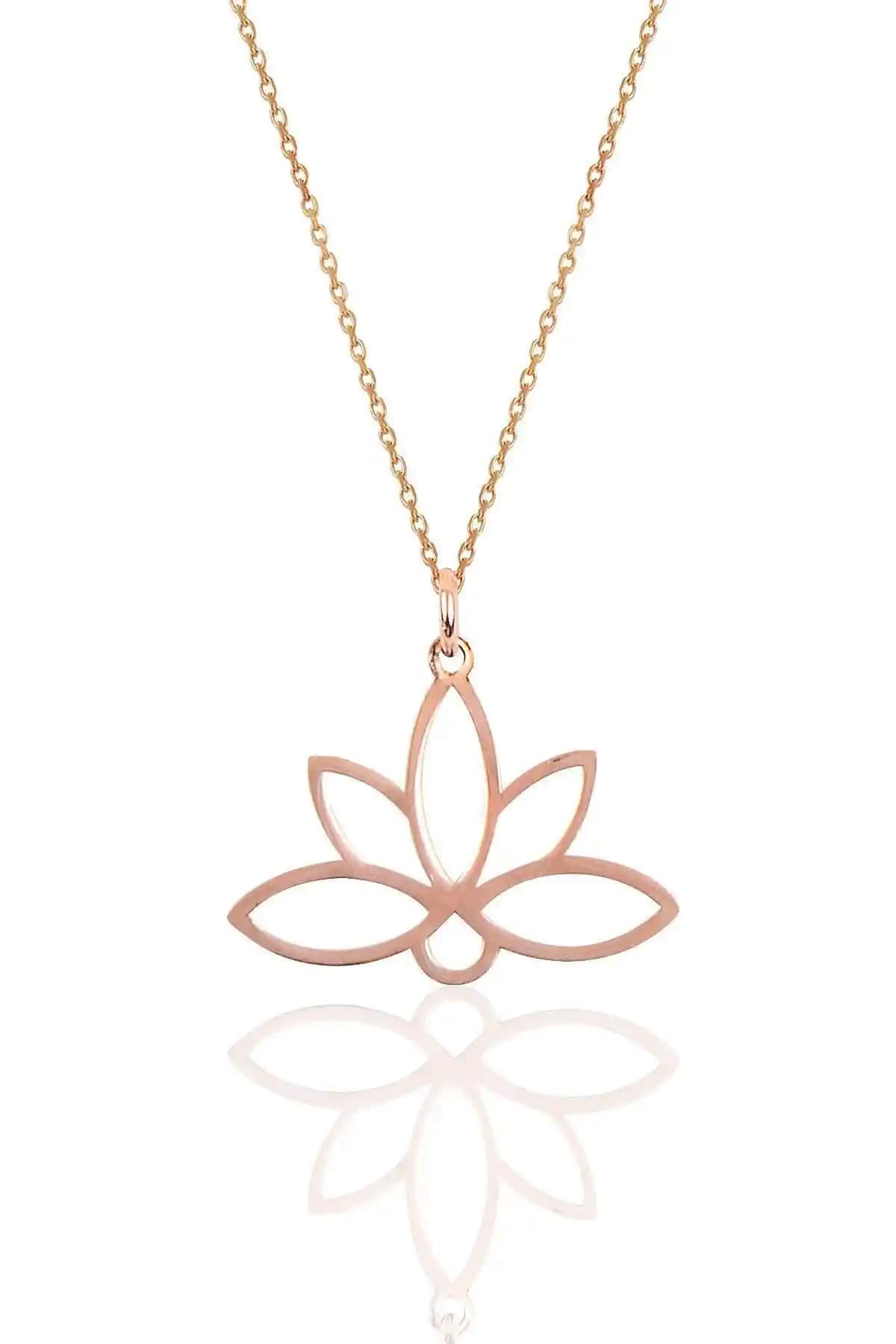 Söğütlü Silver Lotus Çiçeği Kolye - Zarif ve Anlamlı Takı Tasarımı