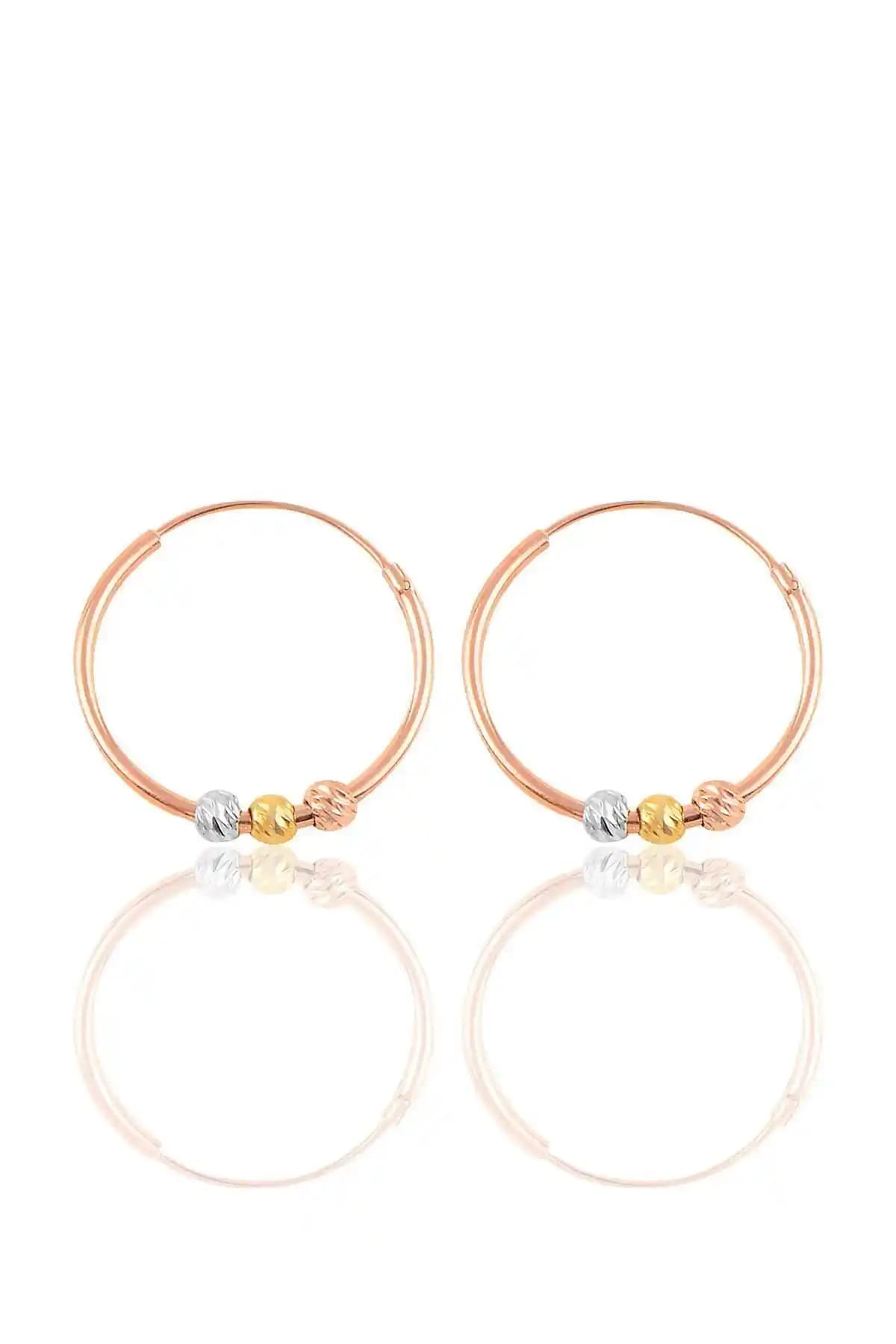 Söğütlü Silver Pembe Renkli 18 mm Dorialı Oval Gümüş Küpe Kadınlar İçin Şık Takı Seçeneği