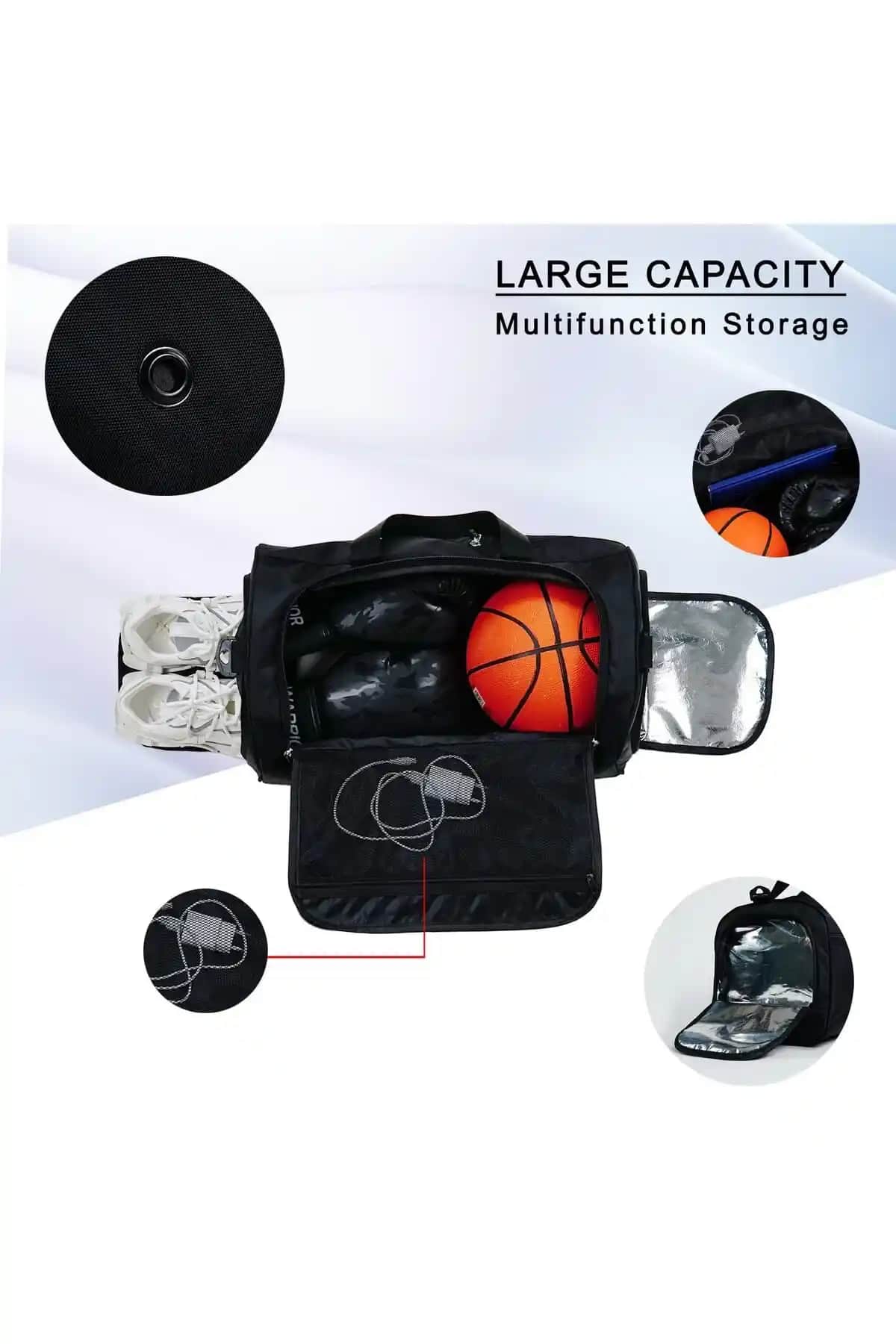 Solo Bag Ayakkabı Gözlü Termoslu Unisex Spor ve Seyahat Çantası 28 Litre