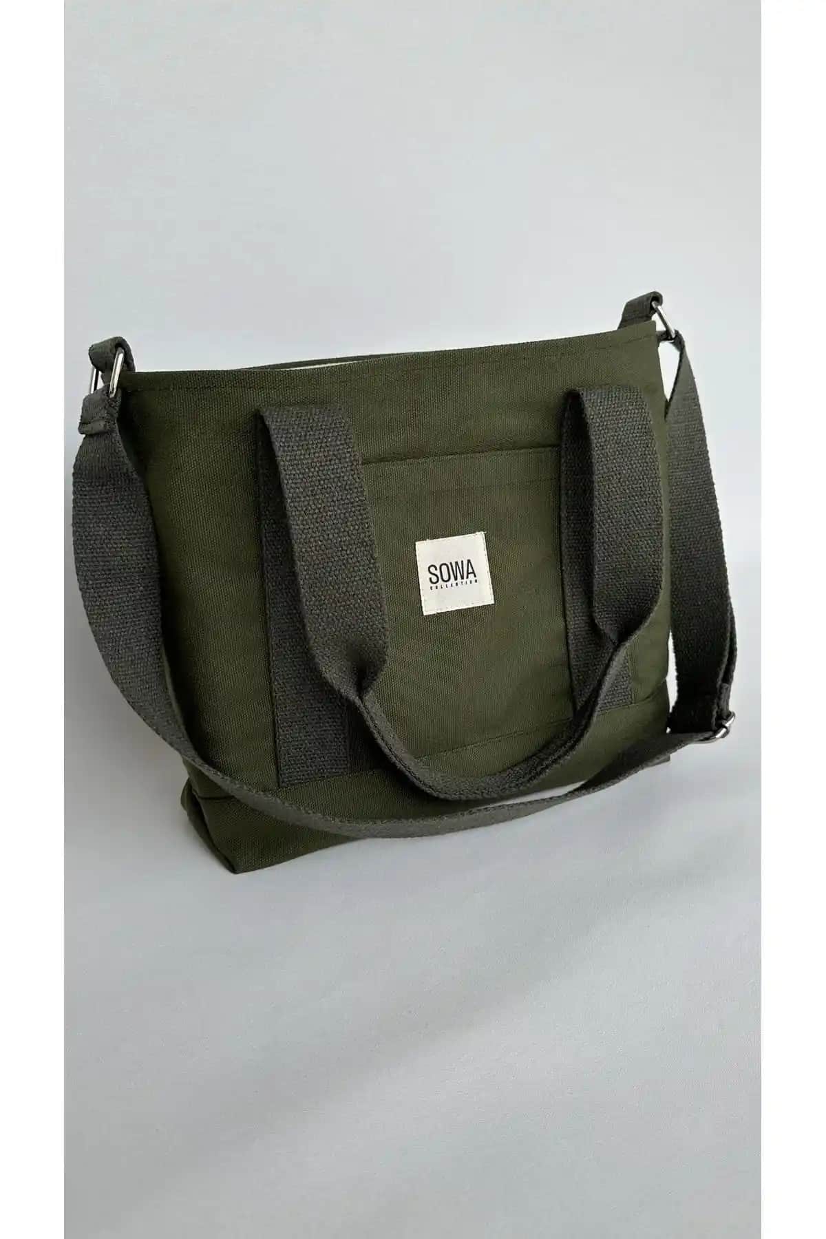 Sowa Collection Haki Kanvas Çanta Günlük Kullanım İçin Şık ve Dayanıklı Tasarım