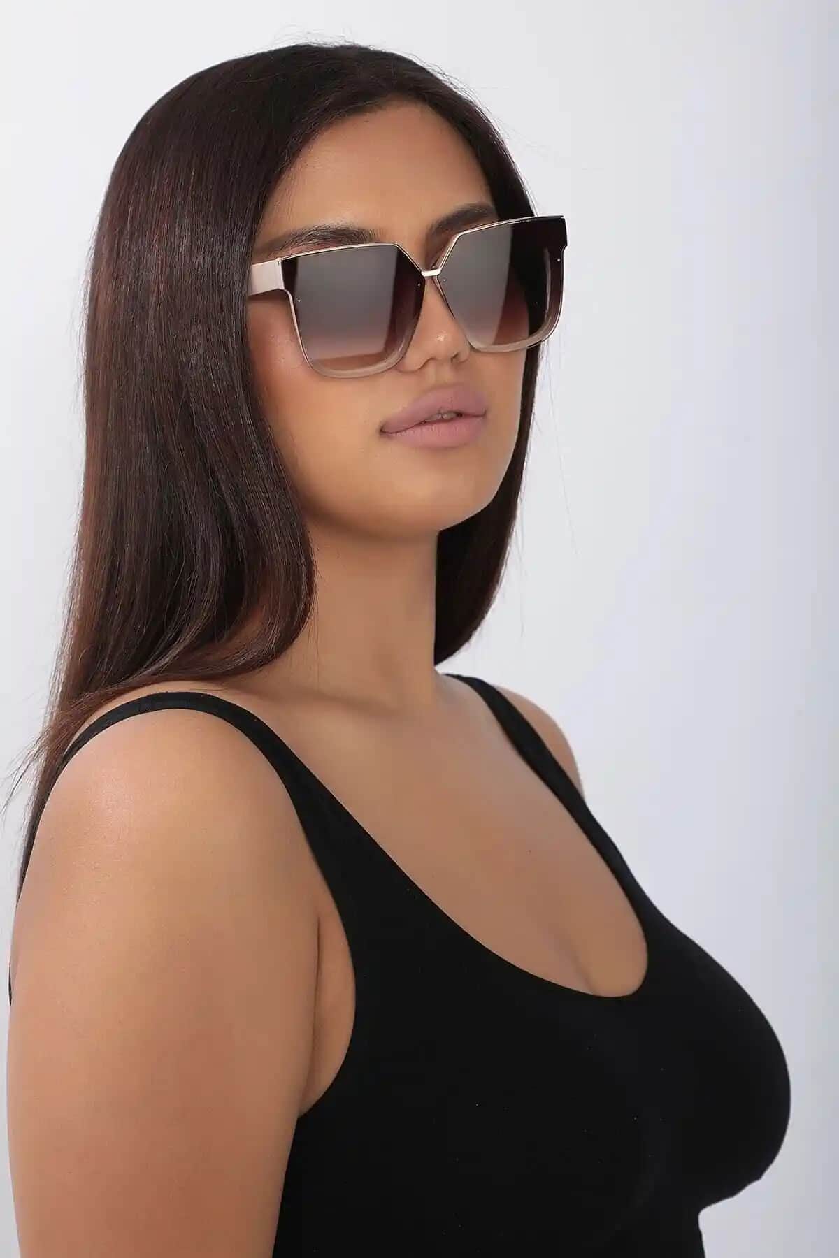 STAOOM Yeni Sezon Gold Detaylı Beyaz Kadın Gözlüğü Modern ve Zarif Tasarım