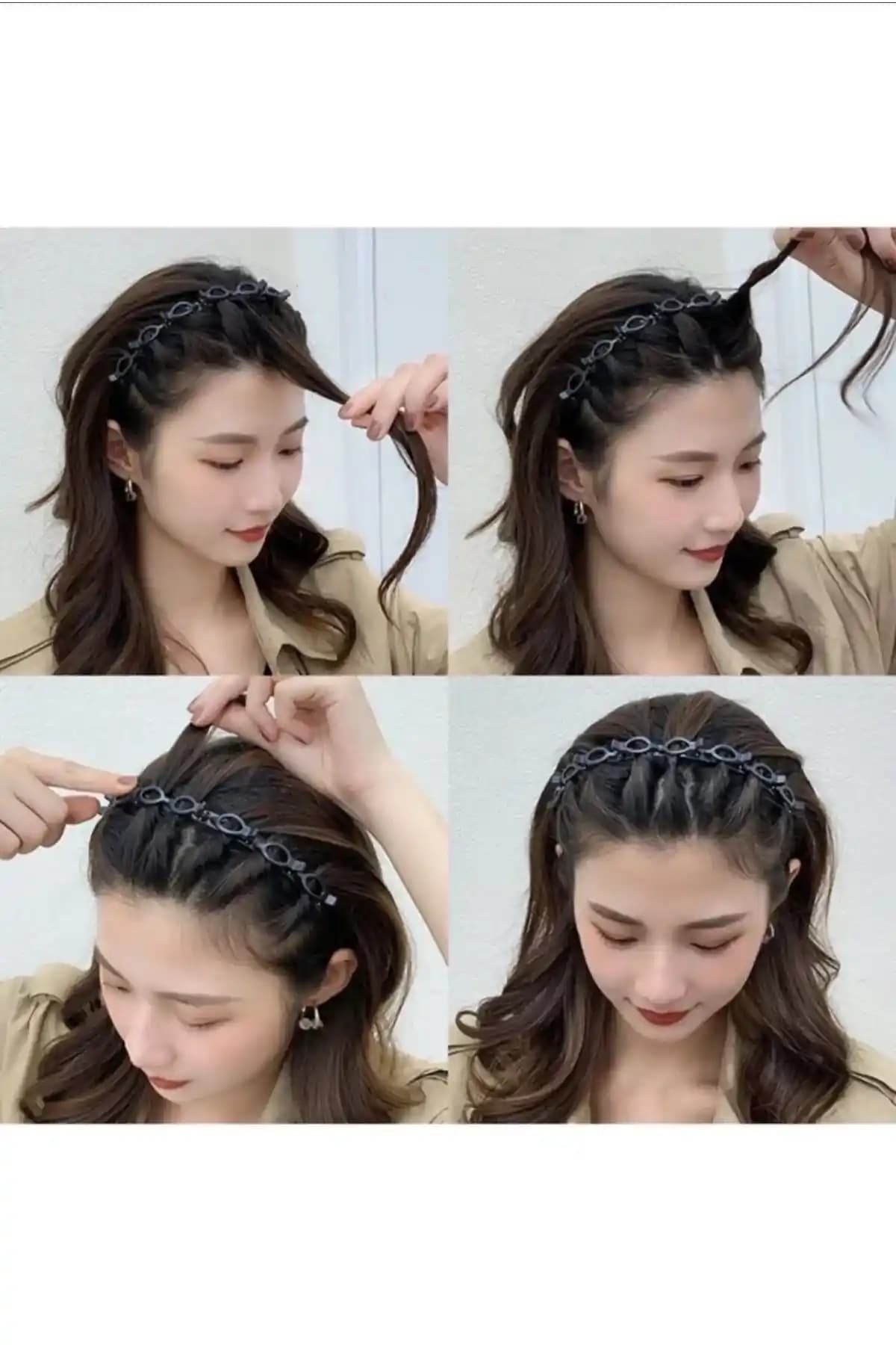 Tahtakaledeyim Siyah Renk Saç Bükücü Taç Saç Bandı: Şıklık ve Pratiklik Sunan Günlük Aksesuar