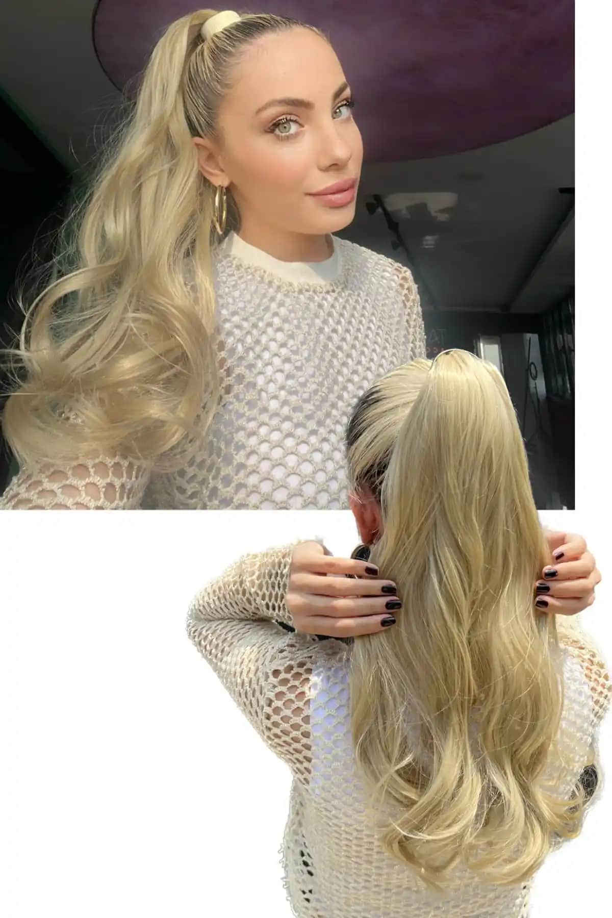 Takıştır Küllü Sarı Dalgalı At Kuyruğu Saç Modern ve Enerjik Bir Tarz Yaratır