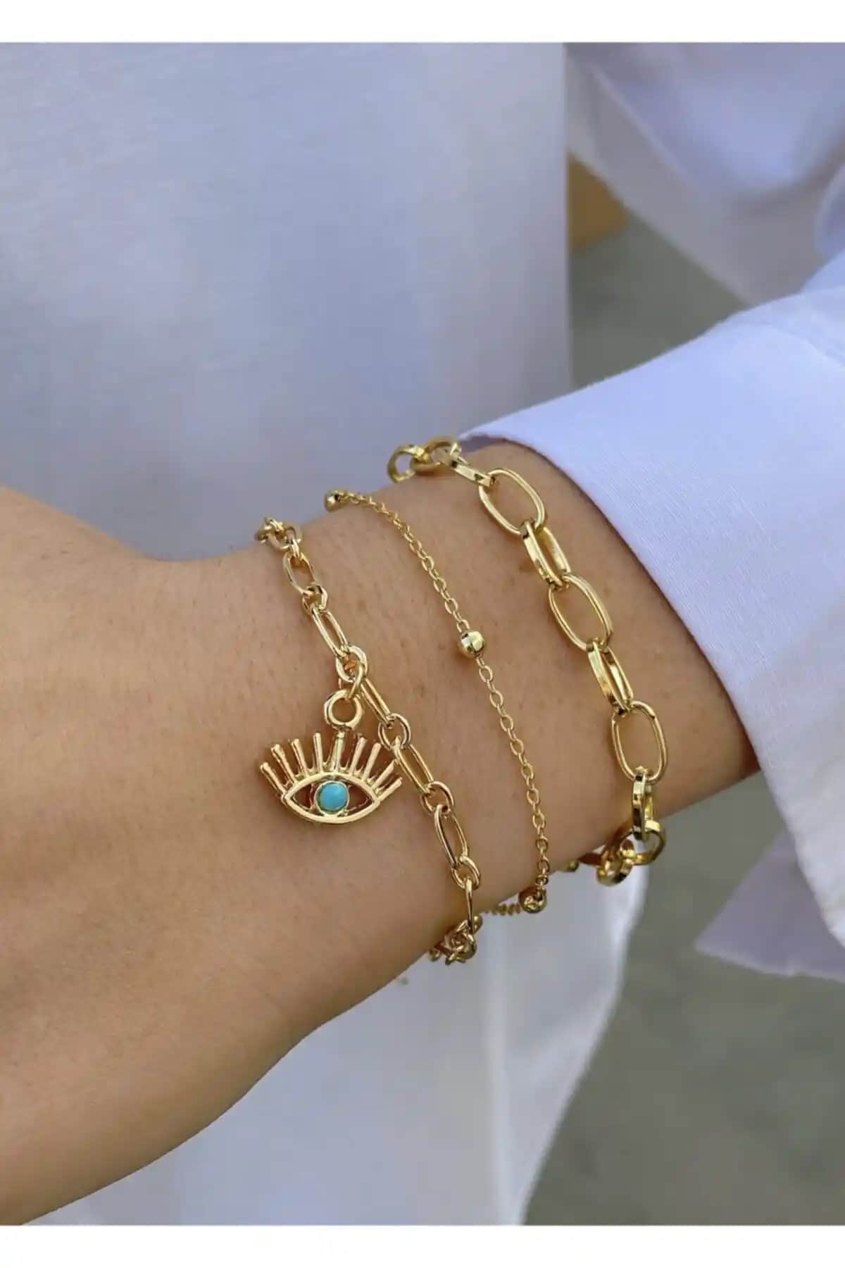 TakıTarzım 3'lü Set Kombin Bileklik: Şık ve Dayanıklı Aksesuar Seçenekleri