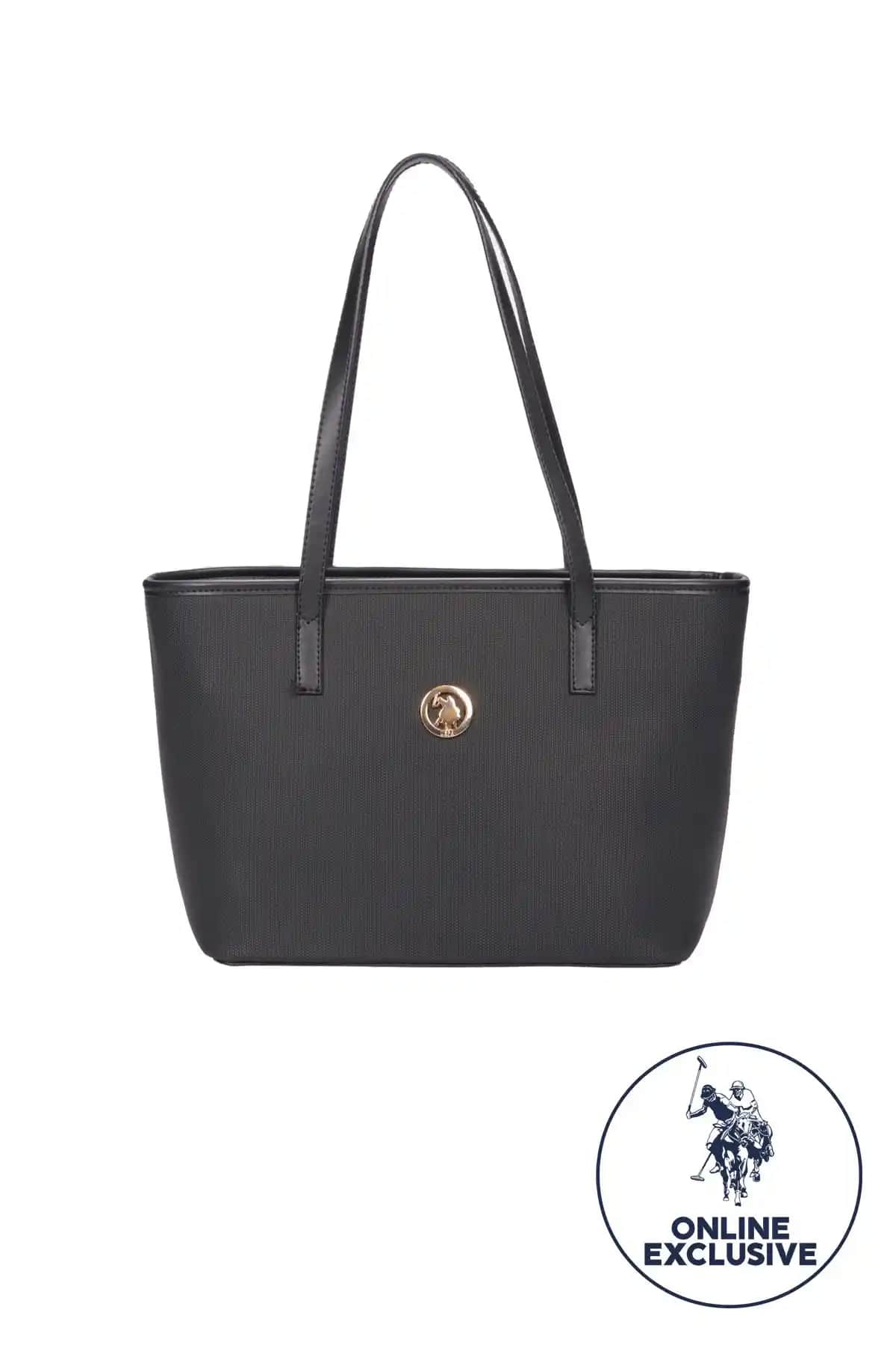 U.S. Polo Assn. Siyah Kadın Omuz Çantası Günlük Kullanım İçin Şık ve Dayanıklı Tasarım