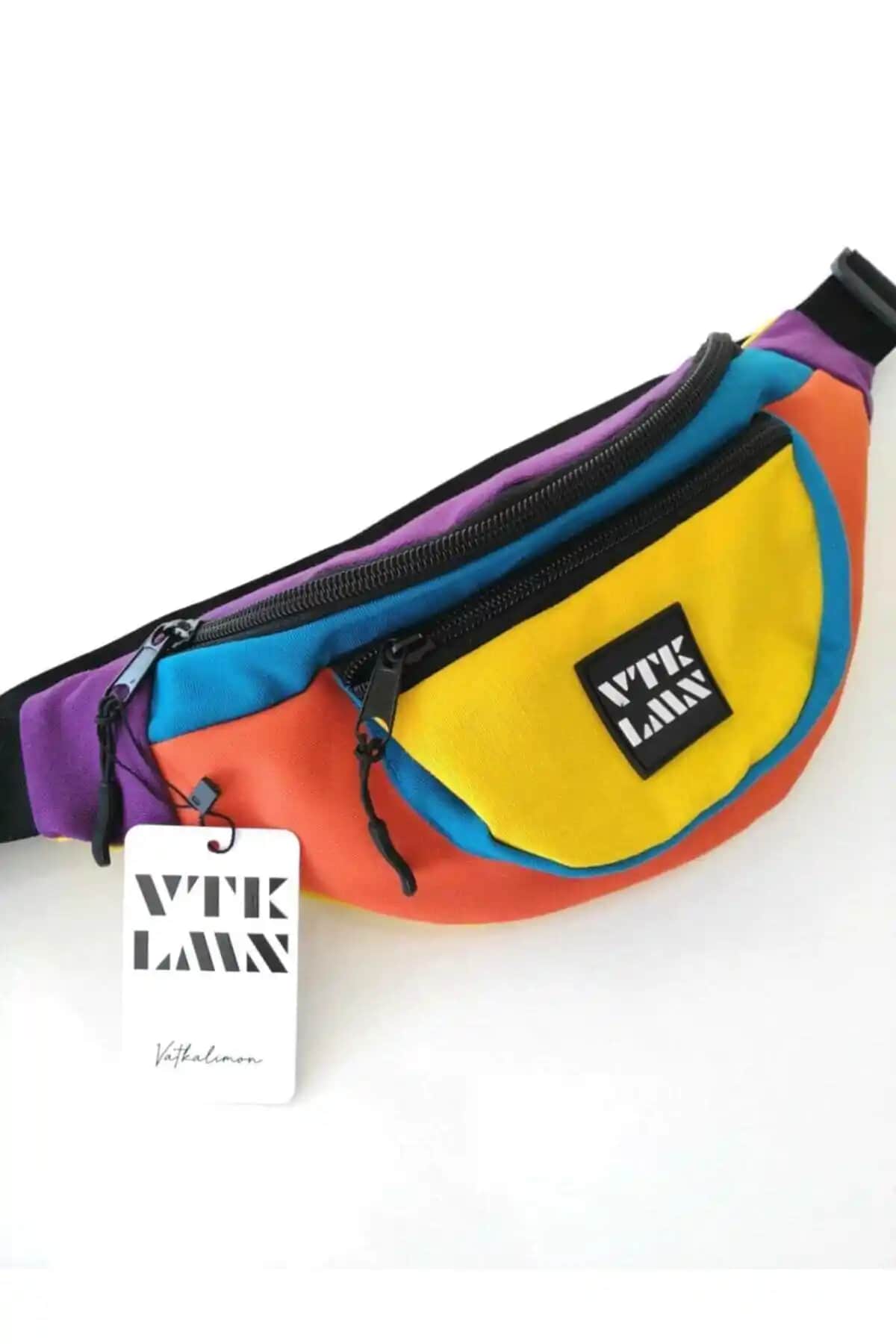 Vatkalimon Unisex Renkli Omuz ve Bel Çantası Günlük Şıklık ve Fonksiyonellik İçin