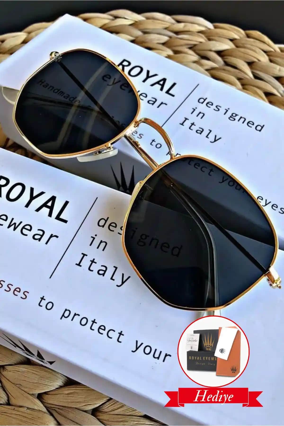 WATCHOFROYAL Hexa Round Unisex Güneş Gözlüğü Modern Tasarım ve Konfor Sunar