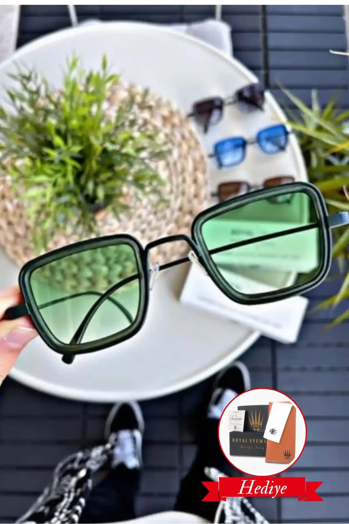 WATCHOFROYAL YW657 Yeşil Unisex Güneş Gözlüğü Şık ve Fonksiyonel Tasarım