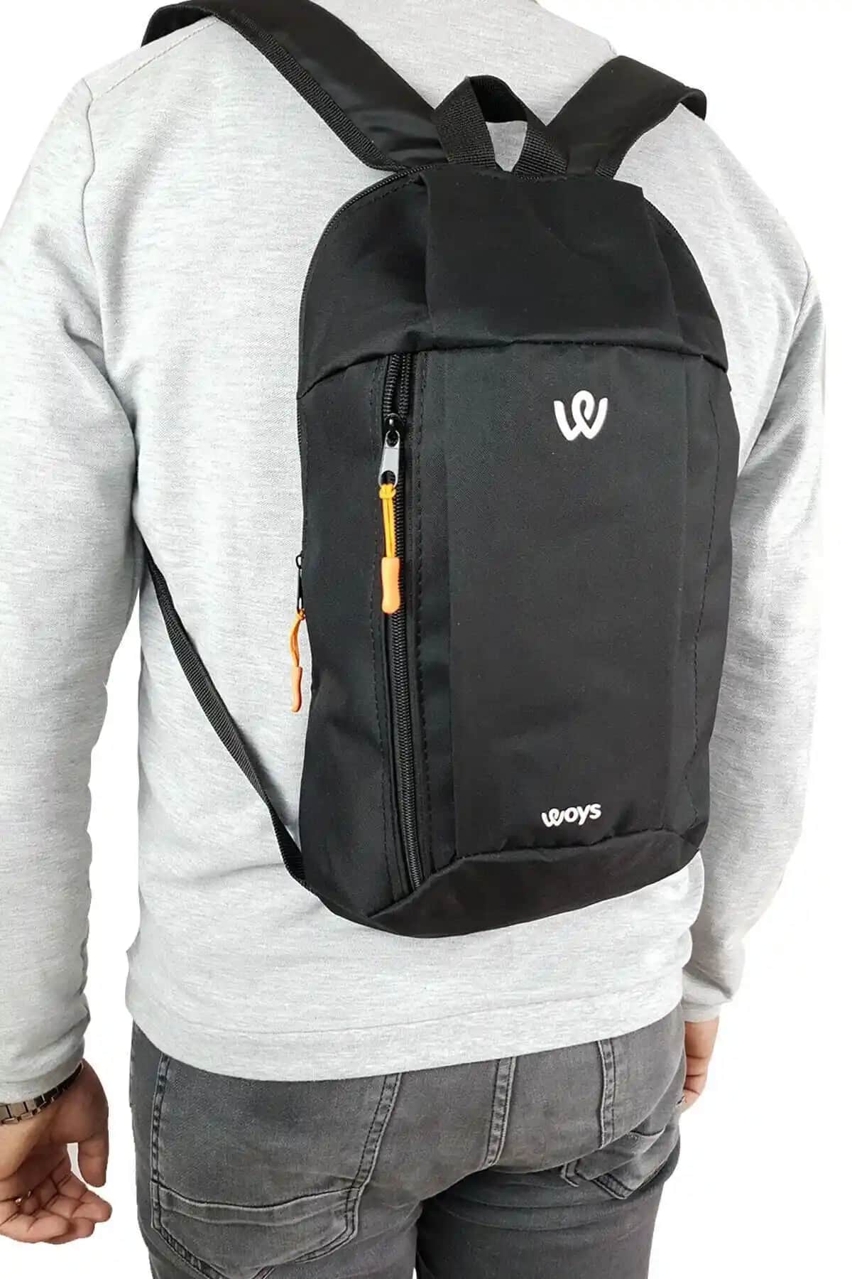 Woys Unisex Siyah Kamp Bisiklet Yürüyüş Mini Sırt Çantası Dayanıklı ve Şık Tasarım