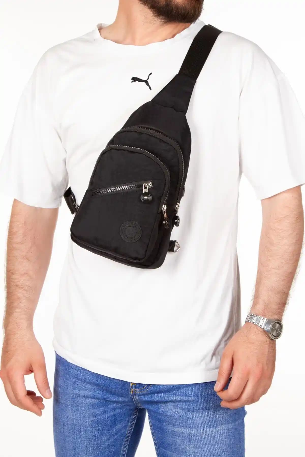 Yeni Nesil Siyah Krinkıl Günlük ve Seyahat Çantası: Dayanıklı, Şık ve Pratik Tasarım