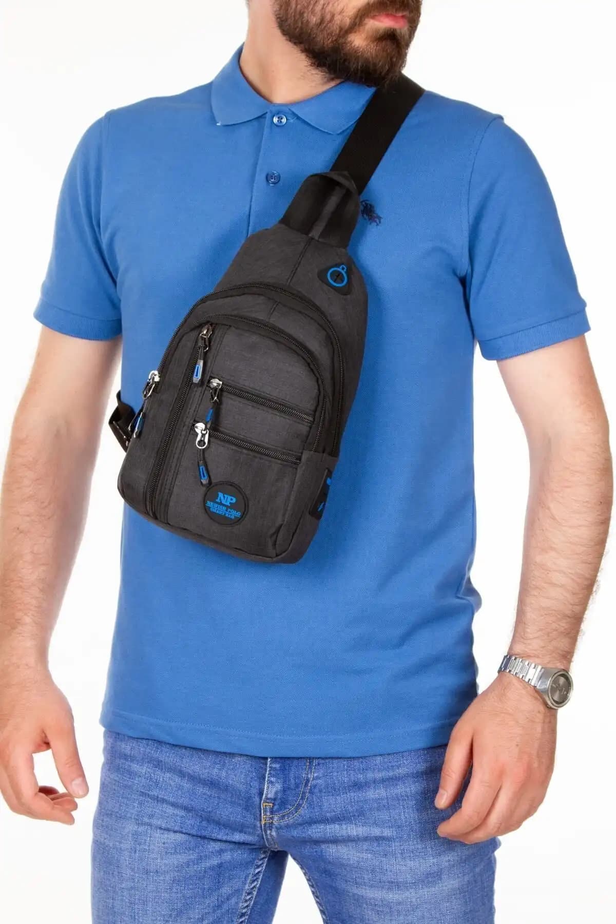 Yeni Trend: NEWISH POLO Keten Kulaklı ve USB Çıkışlı Omuz ve Bel Çantası