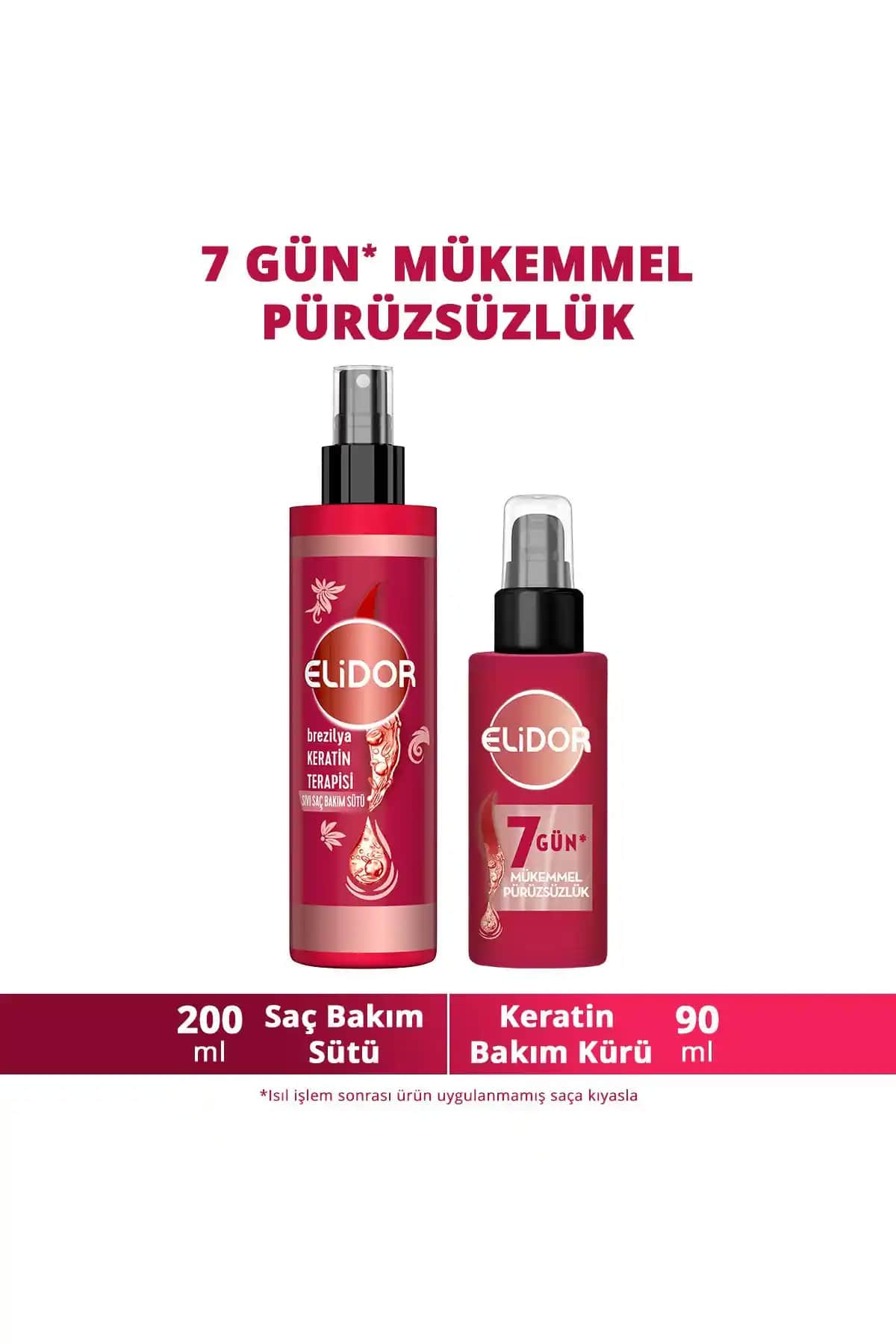 Elidor Brezilya Keratin Terapisi ve Sıvı Saç Bakım Sütü Karşılaştırması