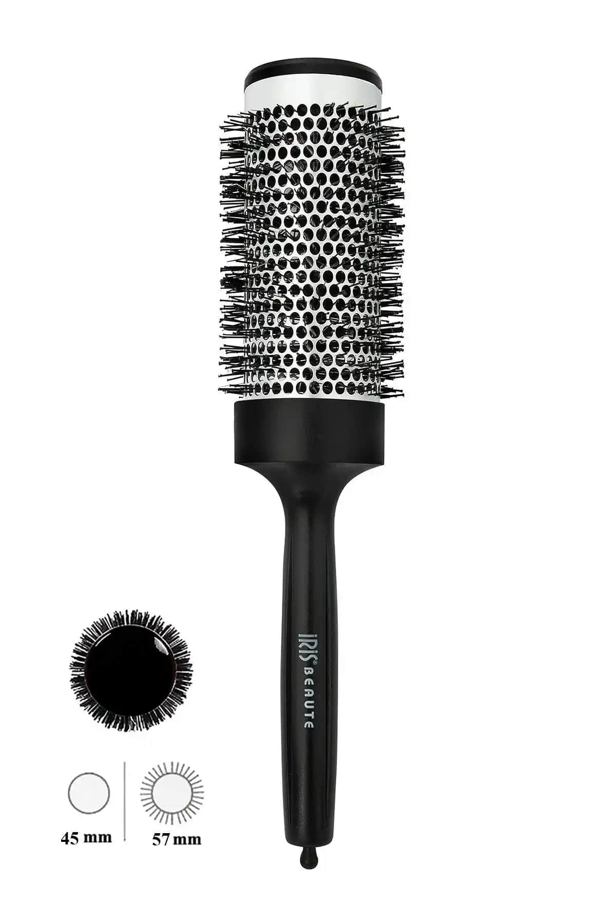 IRIS Metal Tüplü Kalın Fön Fırçası ve Mirabelle At Kılı Pro Fön Fırçası Karşılaştırması