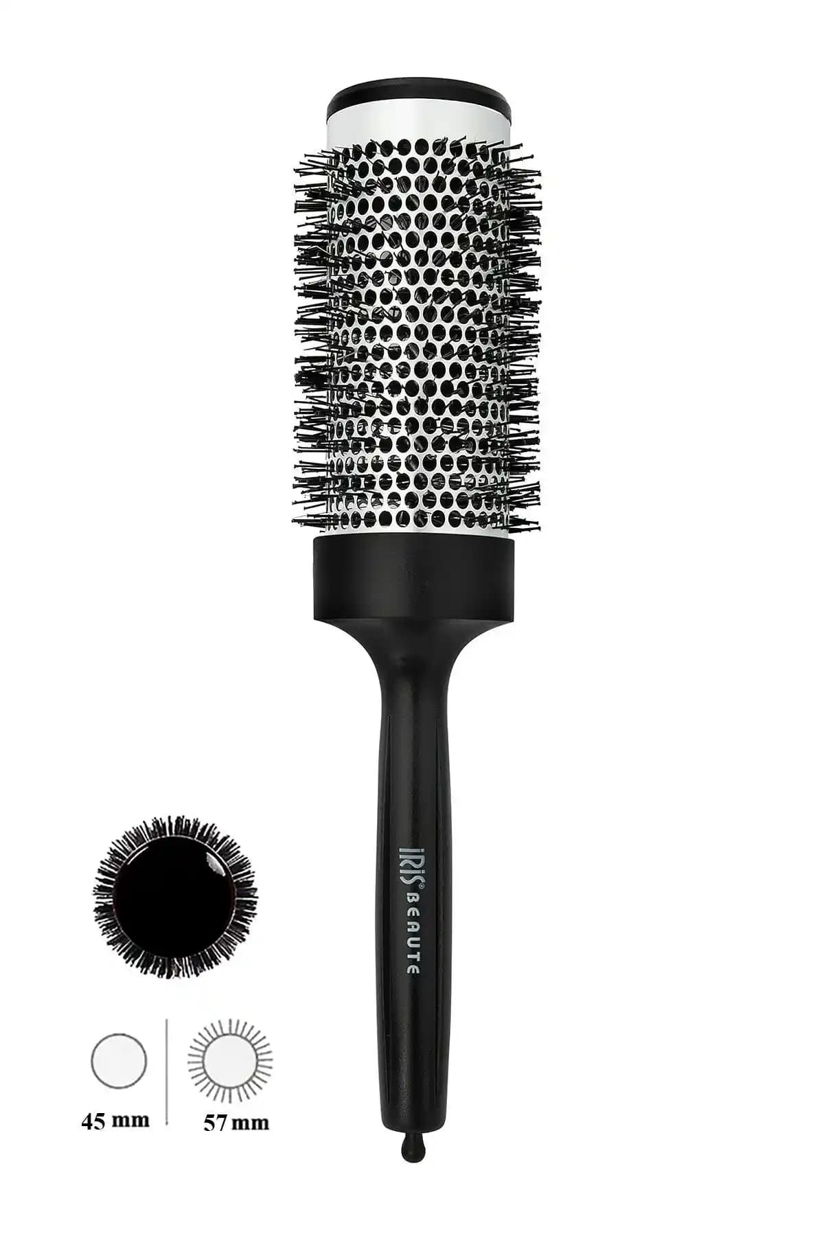 IRIS Metal Tüplü Kalın Fön Fırçası ve Mirabelle At Kılı Pro Fön Fırçası Karşılaştırması