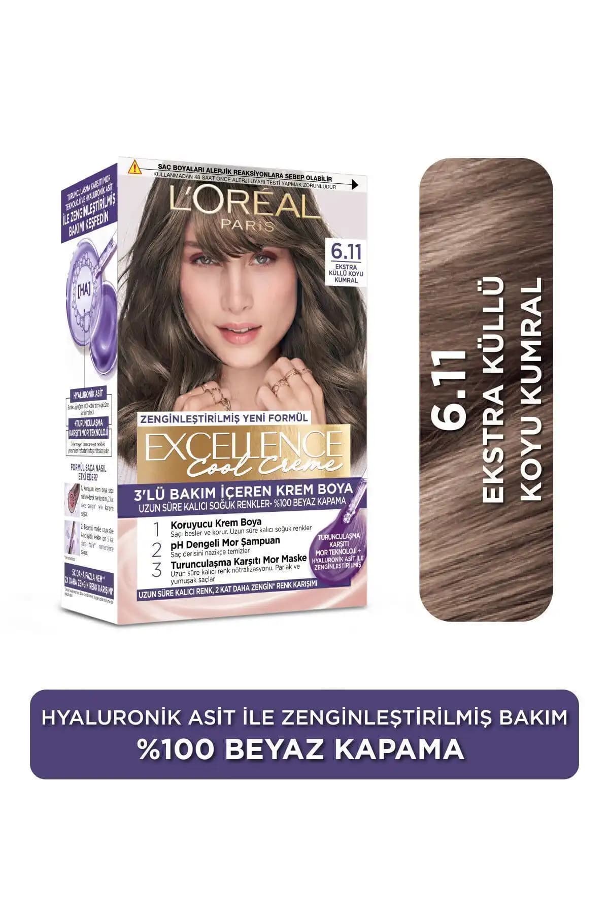 L'Oreal Paris Excellence Cool Creme Saç Boyası Karşılaştırması: Küllü Kahve ve Koyu Kumral Renkler 2