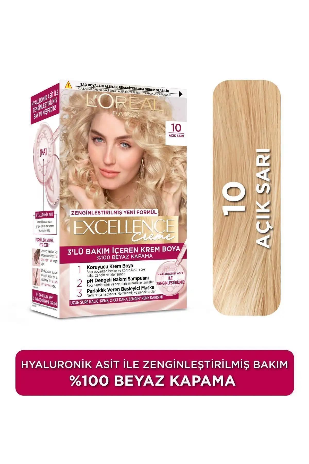 L'Oreal Paris Excellence Creme 10 Açık Sarı ve 9 Sarı Renklerinin Karşılaştırması 1