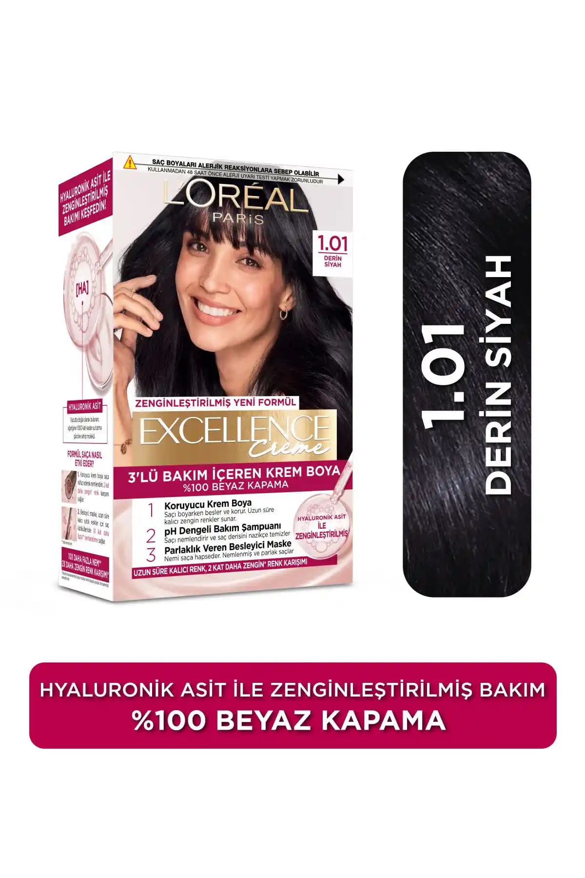 Loreal Paris Excellence Creme 1.01 ve 5 Kahve Karşılaştırması Saç Renkleri ve Özellikleri
