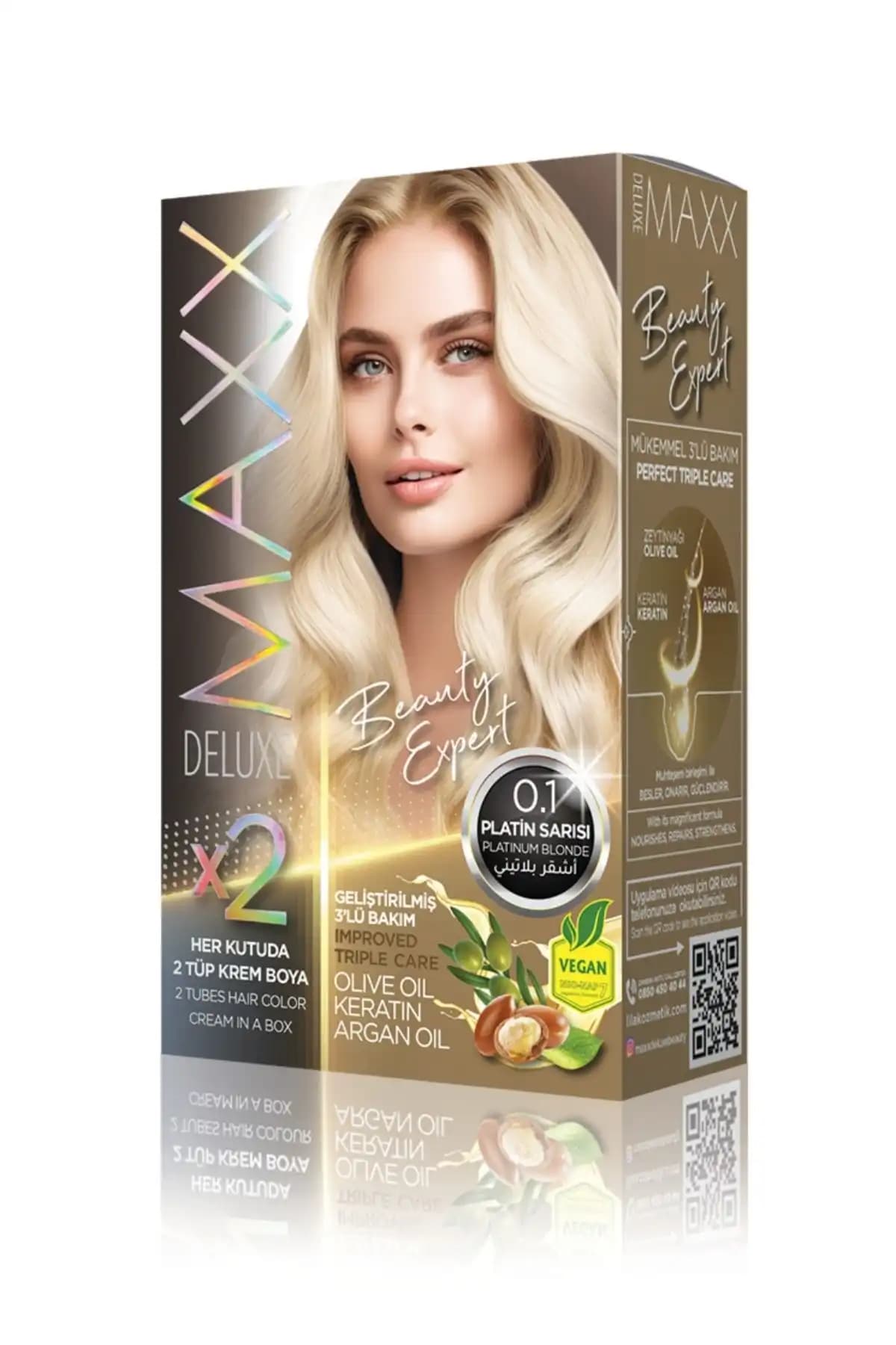 MAXX DELUXE 0.1 Platin Sarı ve 0.2 Buzul Sarısı Saç Boyalarının Karşılaştırması 1