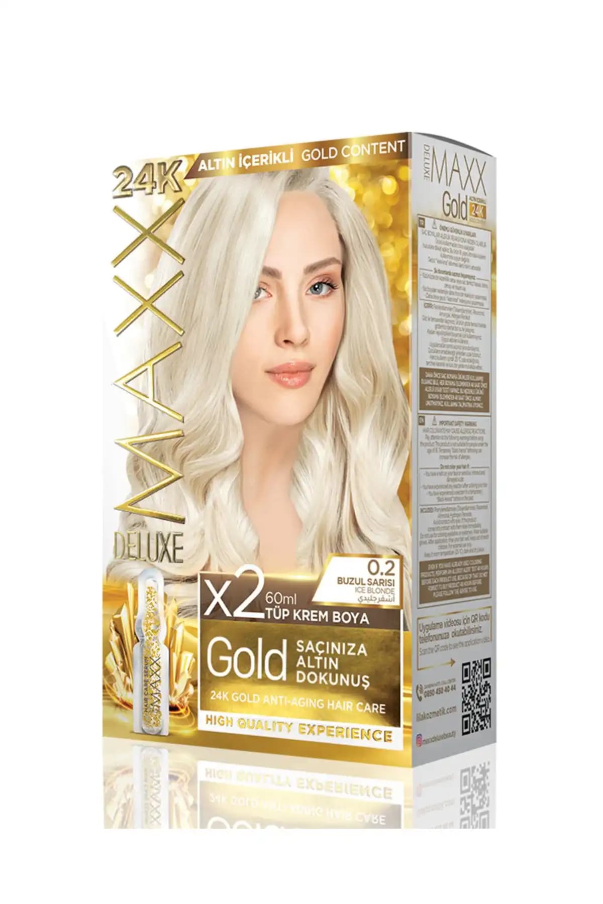 MAXX DELUXE 0.1 Platin Sarı ve 0.2 Buzul Sarısı Saç Boyalarının Karşılaştırması 2