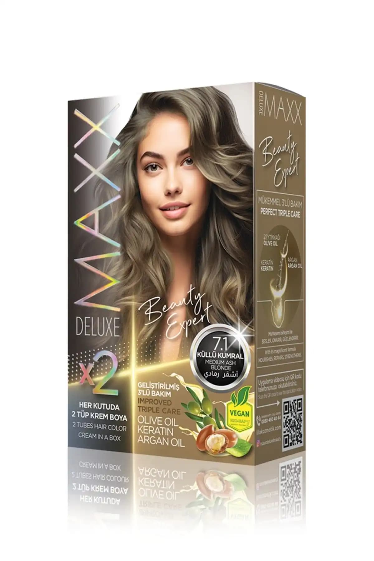 MAXX DELUXE Beauty Expert Saç Boyası Karşılaştırması Küllü Kumral ve Sıcak Kahve Renkleri 1