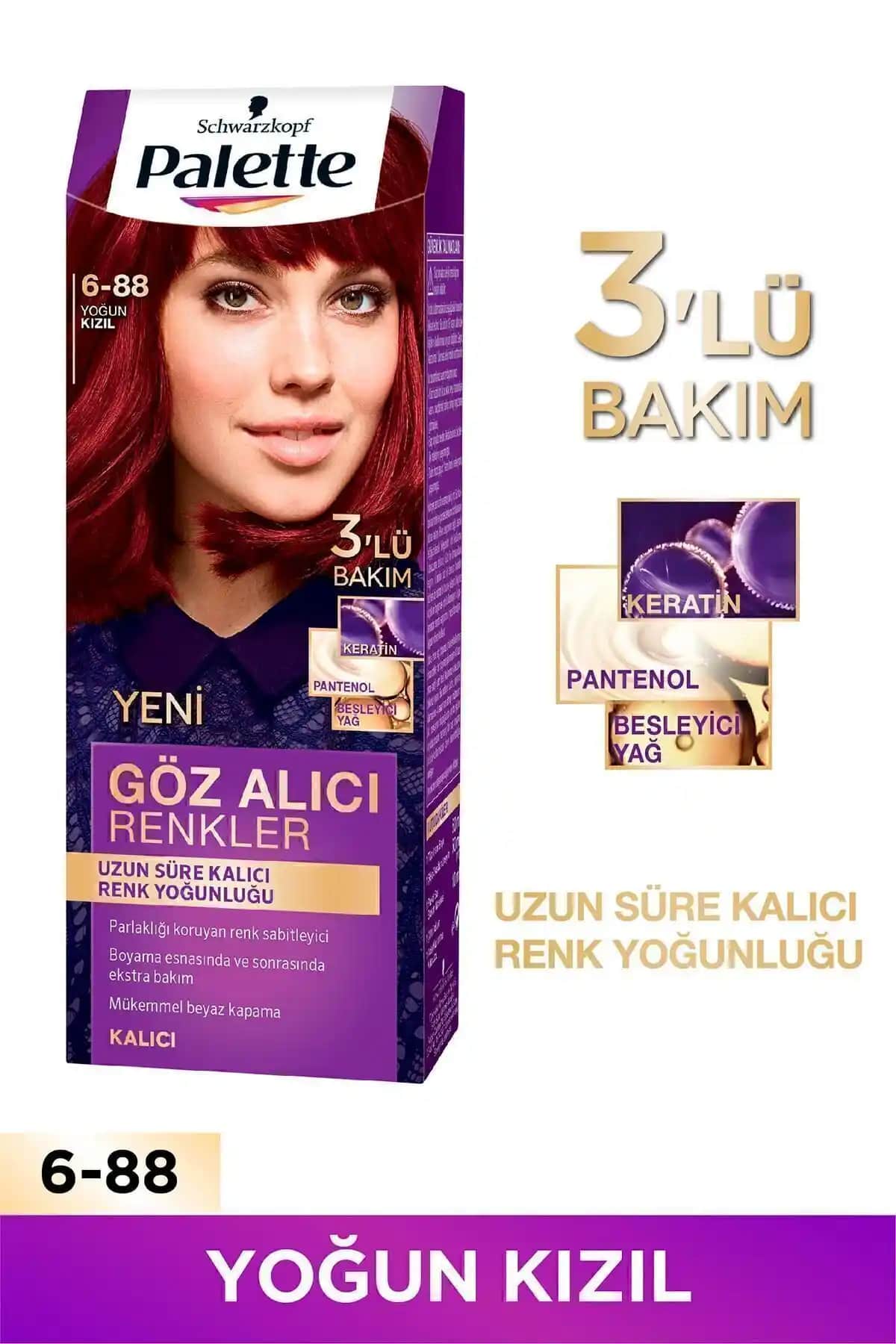 Palette Göz Alıcı Renkler Kızıl ve Kestane Saç Boyası Karşılaştırması ve Özellikleri
