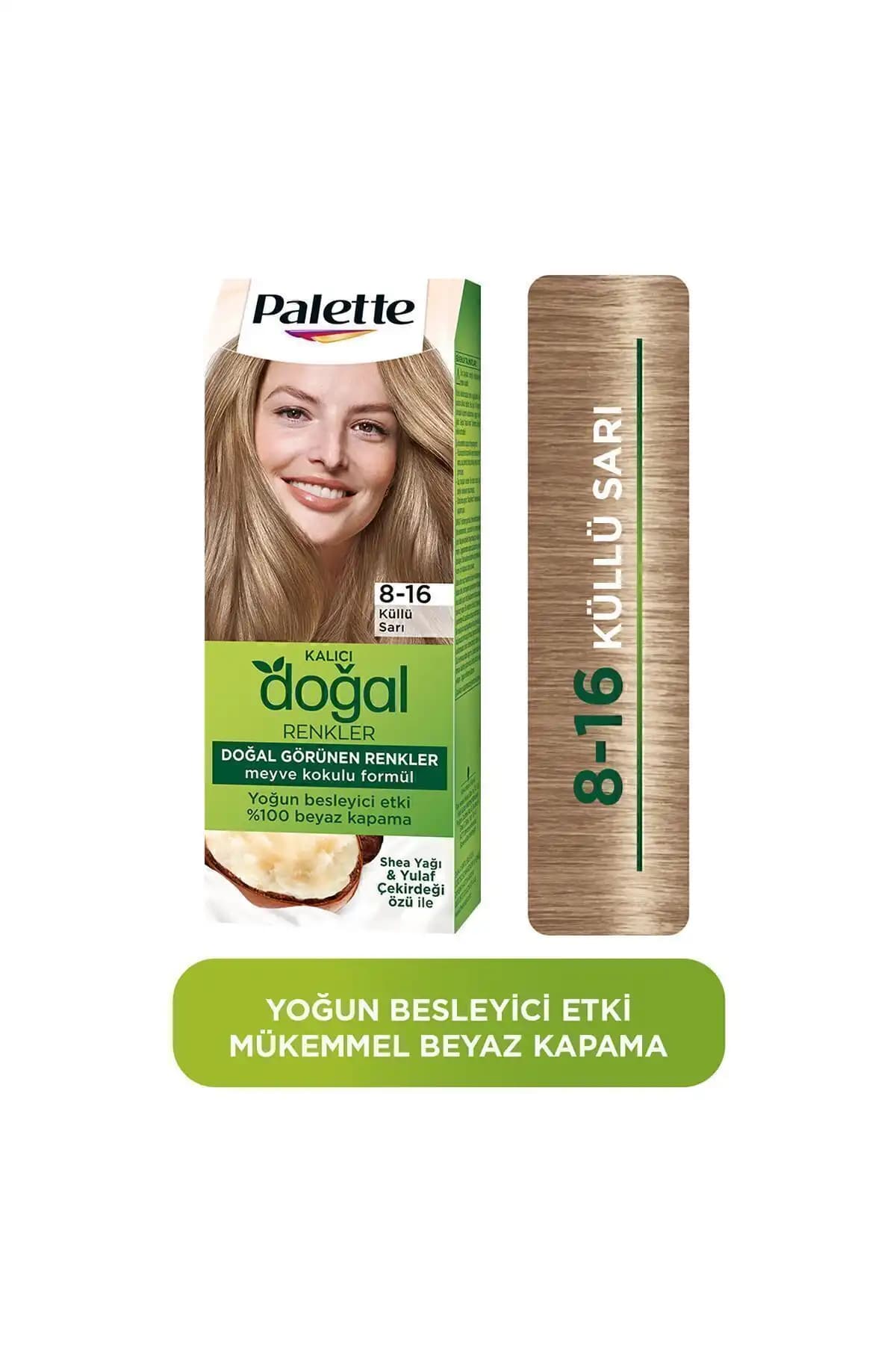 Palette Kalıcı Doğal Renkler Saç Boyası 8-0 Bal Köpüğü ve 8-16 Küllü Sarı Karşılaştırması 2
