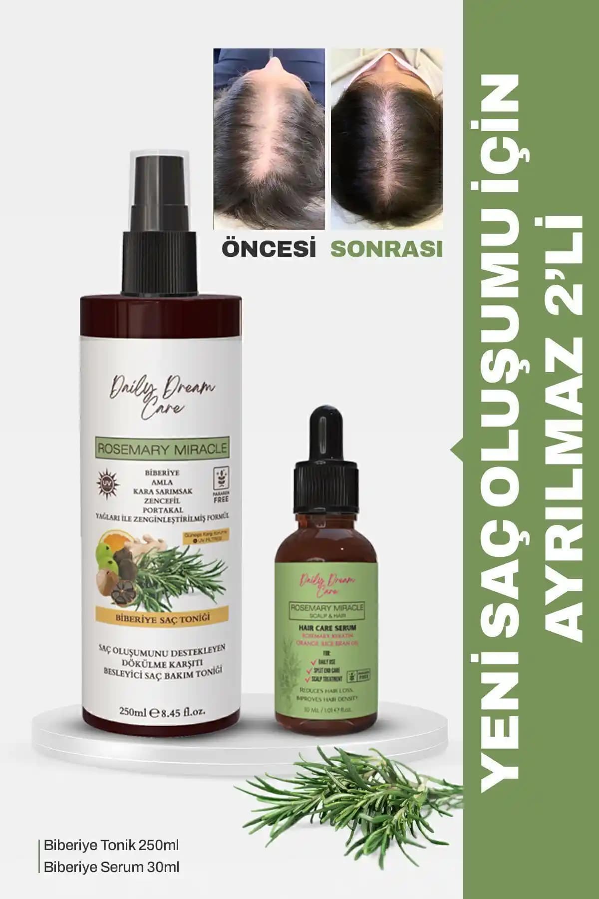 Saç Dökülmesine Karşı Etkili Doğal Ürünler: Biberiye Serumu ve Tonik Karşılaştırması