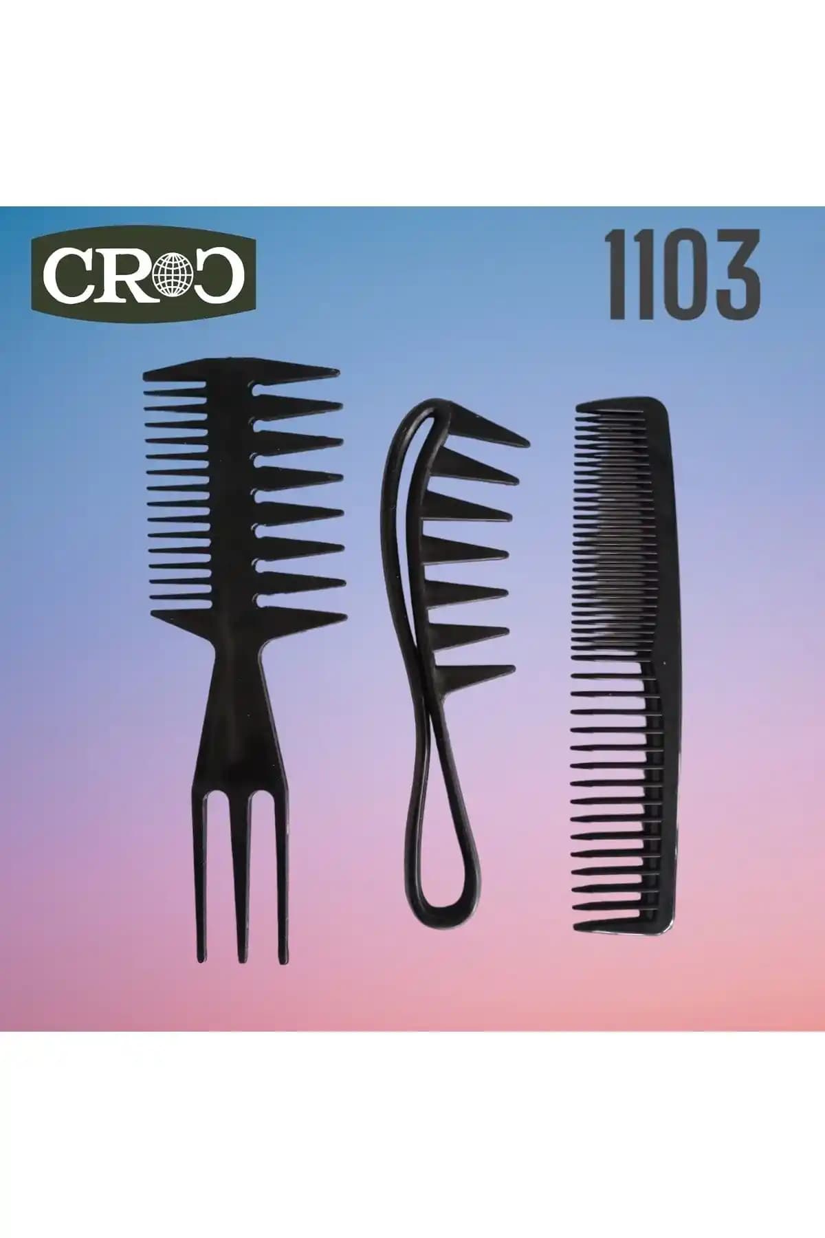 Saç Şekillendirme İçin Croc 1103 Tarak Seti ve Geniş Aralıklı Wax Tarağı Karşılaştırması