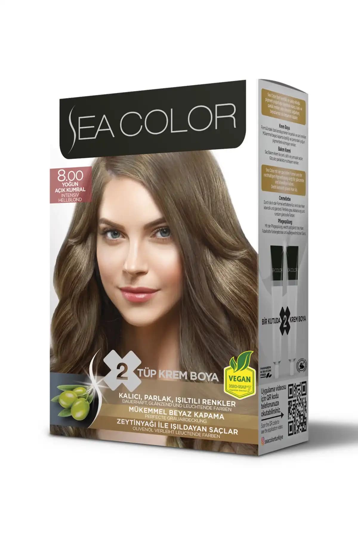 Sea Color 8.00 ve 8/45 Tarçın Bakır Krem Saç Boyası Karşılaştırması 1