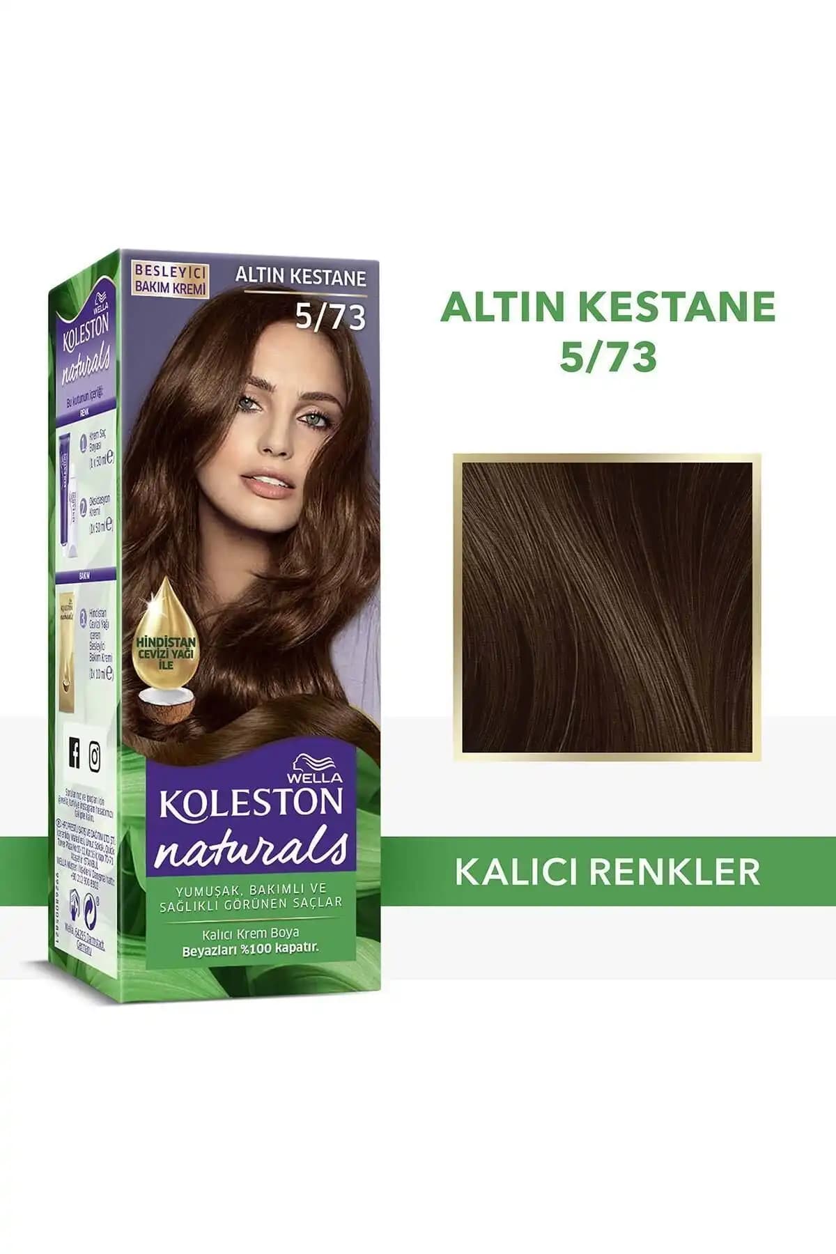 Wella Koleston Naturals Saç Boyası Karşılaştırması: Koyu Kahve ve Altın Kestane 2