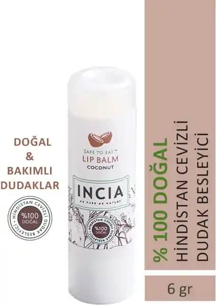 INCIA %100 Doğal Dudak Besleyici: Dudaklar için Etkili ve Doğal Koruma Çözümü